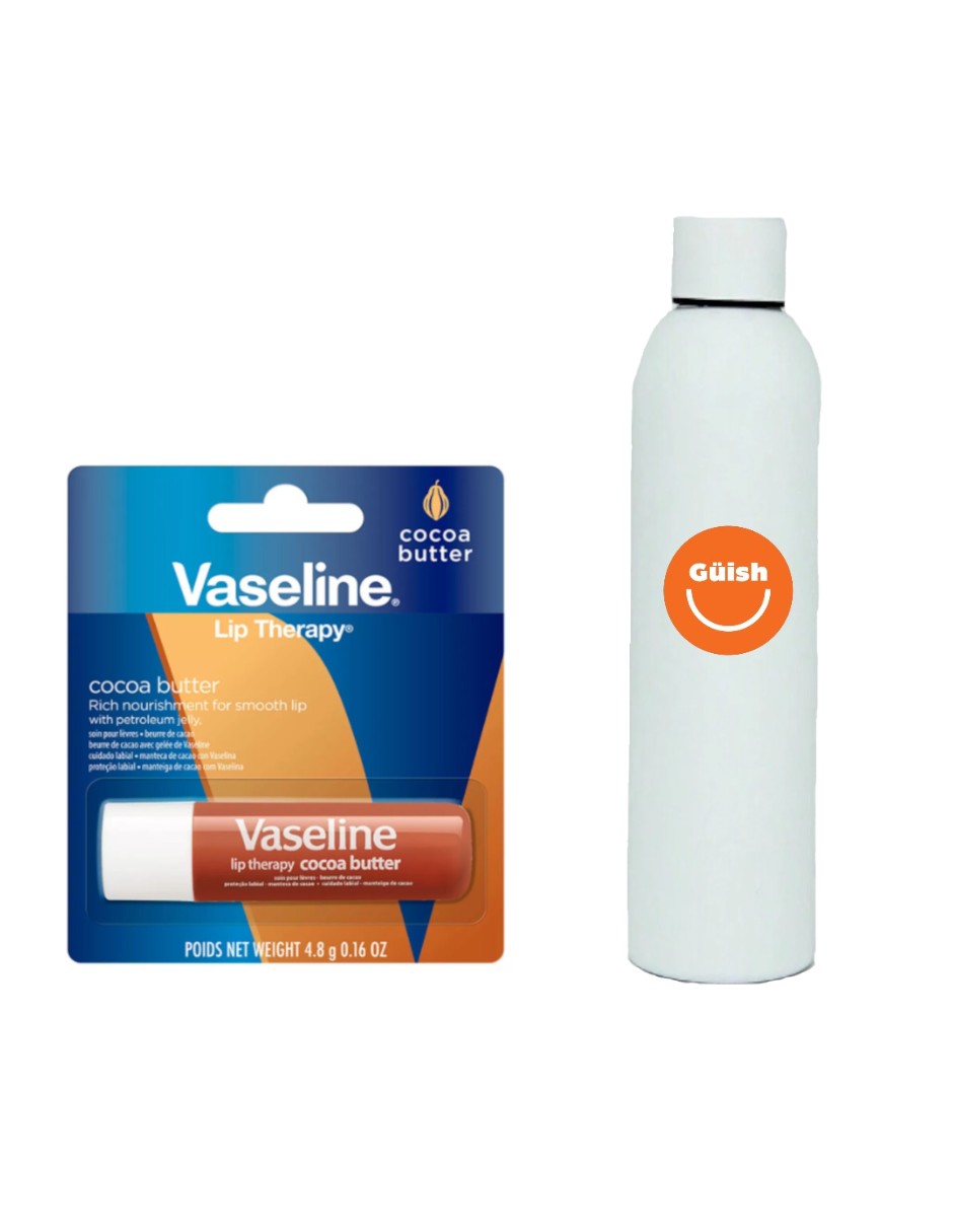 Foto 2 pulgar | Vaselina Balsamo Para Labios Lip Therapy Cocoa Butter + Termo Güish Gratis