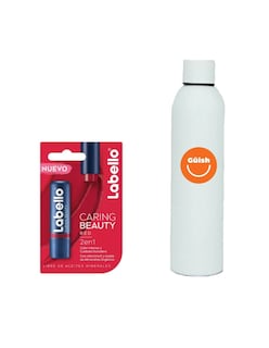 Foto 1 | Bálsamo Labial Labello Caring Beauty Color Red + Termo De Güish Gratis