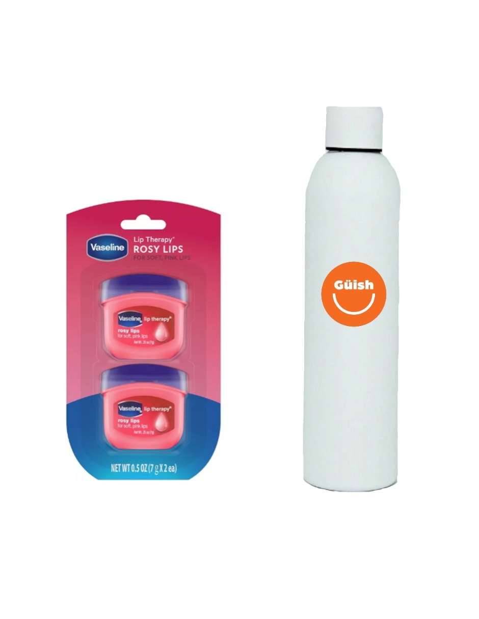 Foto 2 pulgar | Vaseline 2 Pack Bálsamo Para Labios Mini Tarro Rosa + Termo Güish Gratis