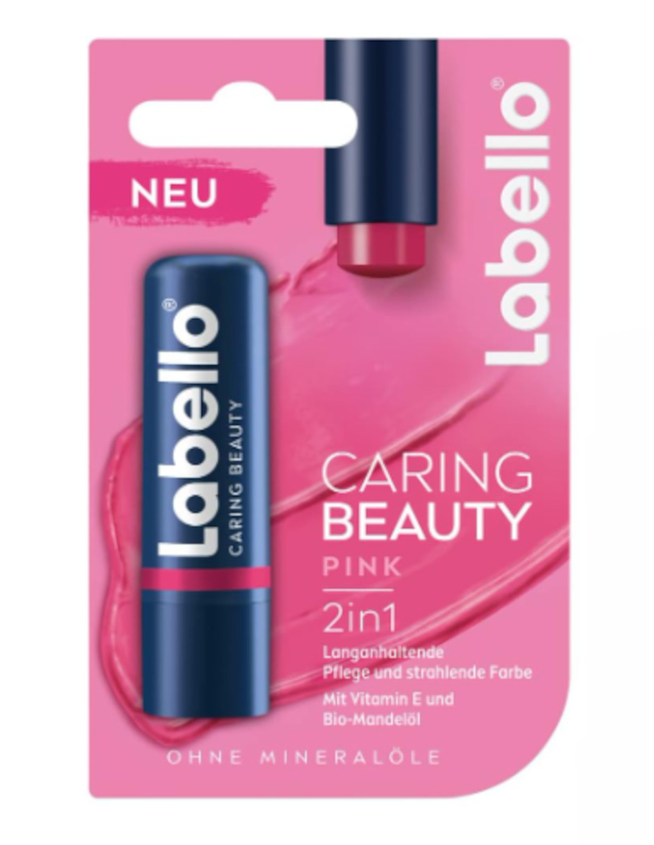 Foto 3 pulgar | Bálsamo Labial Labello Caring Beauty 2 En 1 Color Pink + Termo Güish Gratis