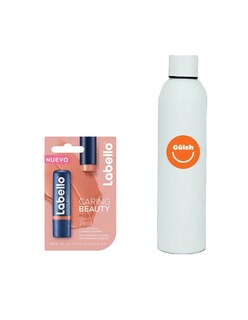Foto 1 | Bálsamo Labial Labello Caring Beauty 2 En 1 Color Nude + Termo Güish Gratis