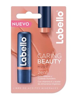 Foto 2 | Bálsamo Labial Labello Caring Beauty 2 En 1 Color Nude + Termo Güish Gratis
