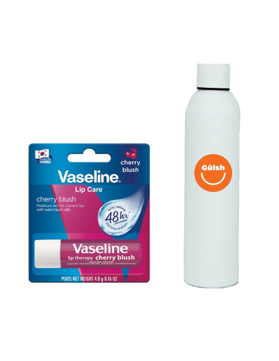 Vaseline Bálsamo Para Labios  Cherry Blush + Termo Güish Gratis