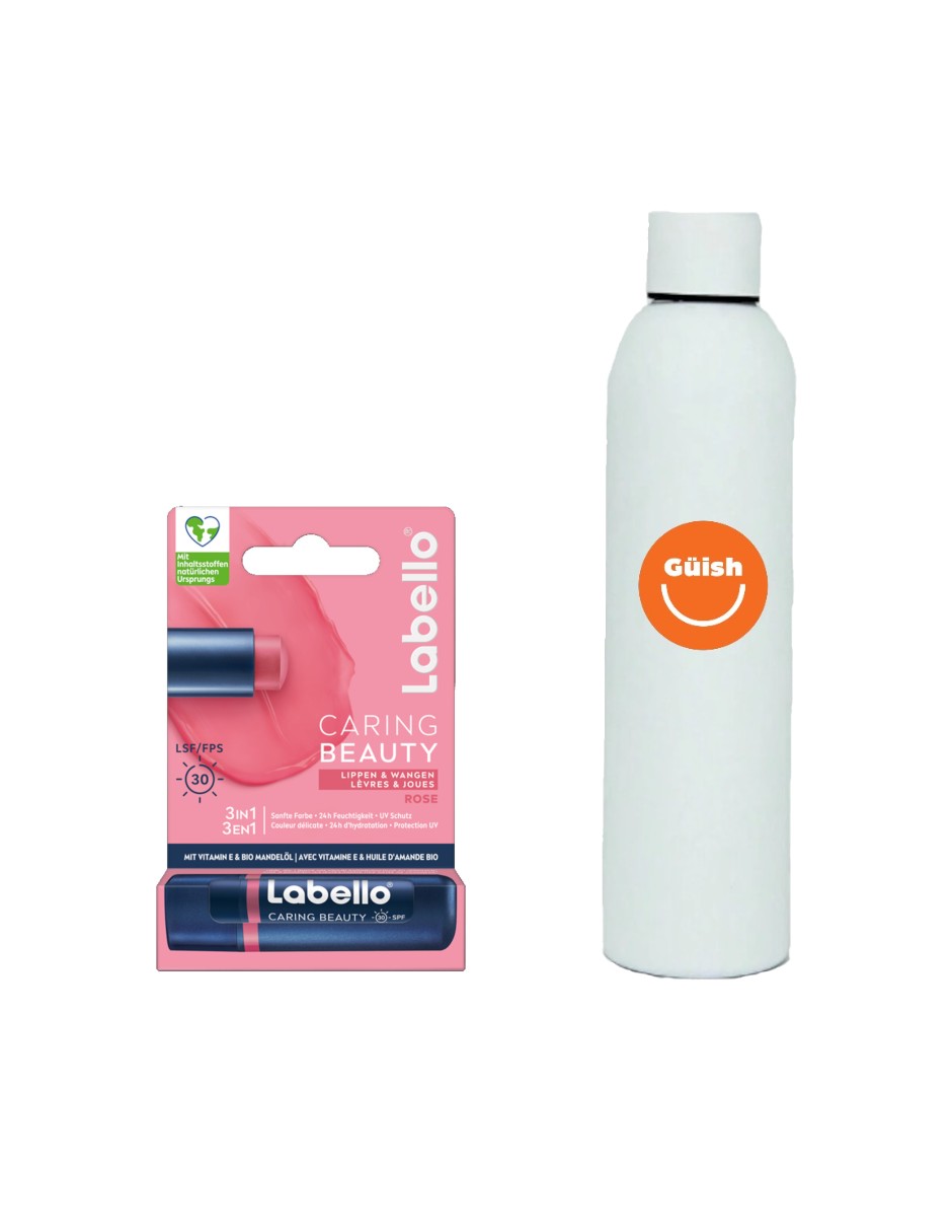 Foto 2 pulgar | Labello Caring Beauty Rose + Termo Güish Gratis