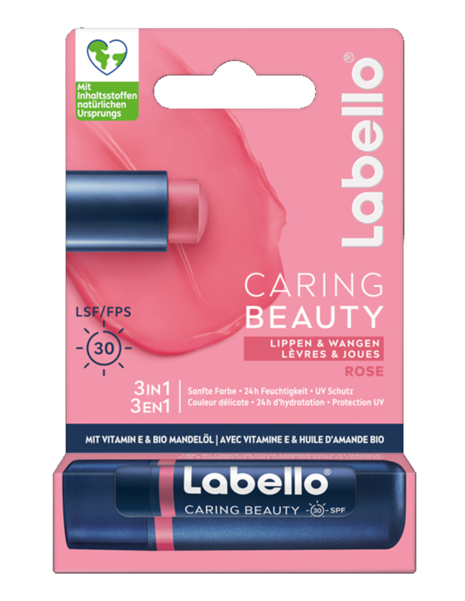 Foto 3 pulgar | Labello Caring Beauty Rose + Termo Güish Gratis