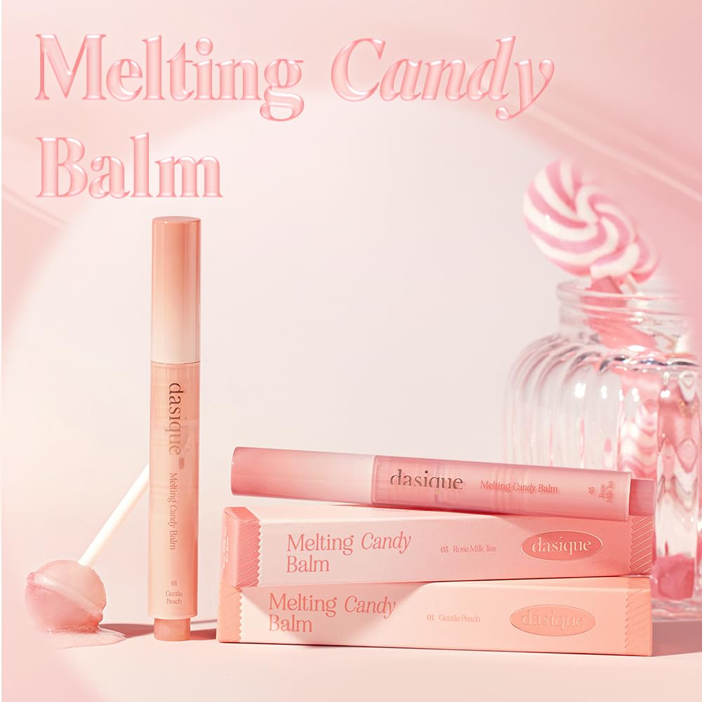 Foto 8 pulgar | Bálsamo Labial Dasique Melting Candy Balm #01 Gentle Peach Vegan - Venta Internacional.