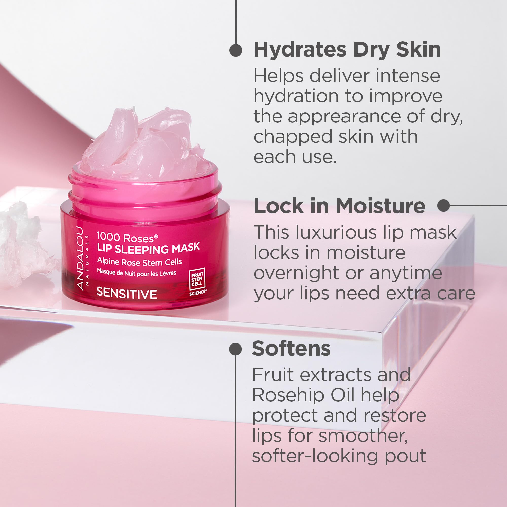Foto 3 pulgar | Mascarilla De Labios Andalou Naturals 1000 Roses Overnight 12 Ml Vegana - Venta Internacional.