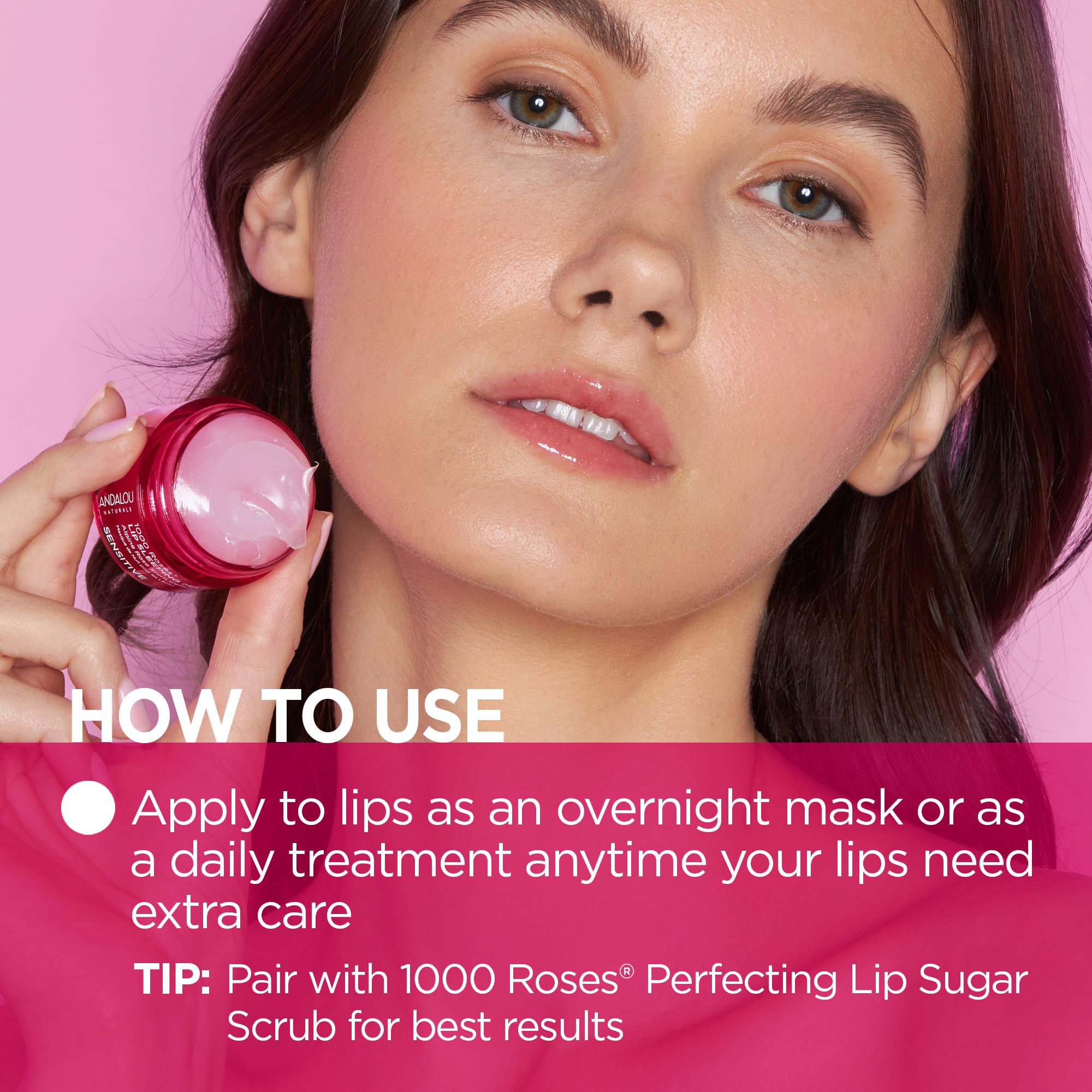 Foto 4 pulgar | Mascarilla De Labios Andalou Naturals 1000 Roses Overnight 12 Ml Vegana - Venta Internacional.