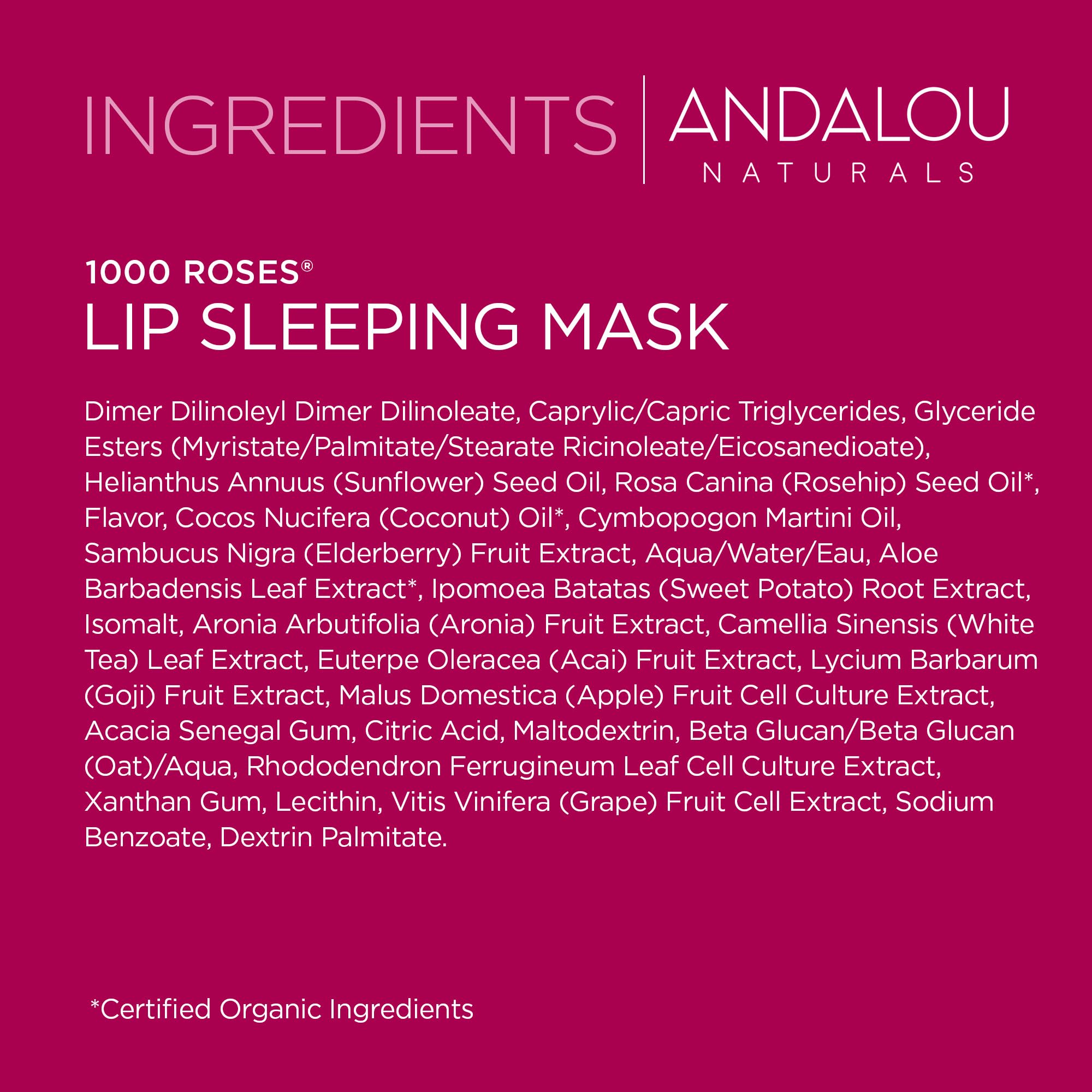 Foto 6 pulgar | Mascarilla De Labios Andalou Naturals 1000 Roses Overnight 12 Ml Vegana - Venta Internacional.