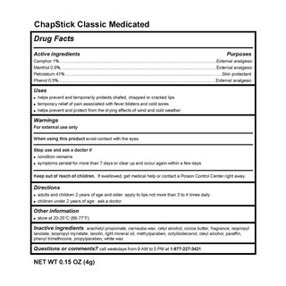 Foto 6 | Paquete De Recarga De 12 Barras Para Bálsamo Labial Chapstick Classic Medication - Venta Internacional.