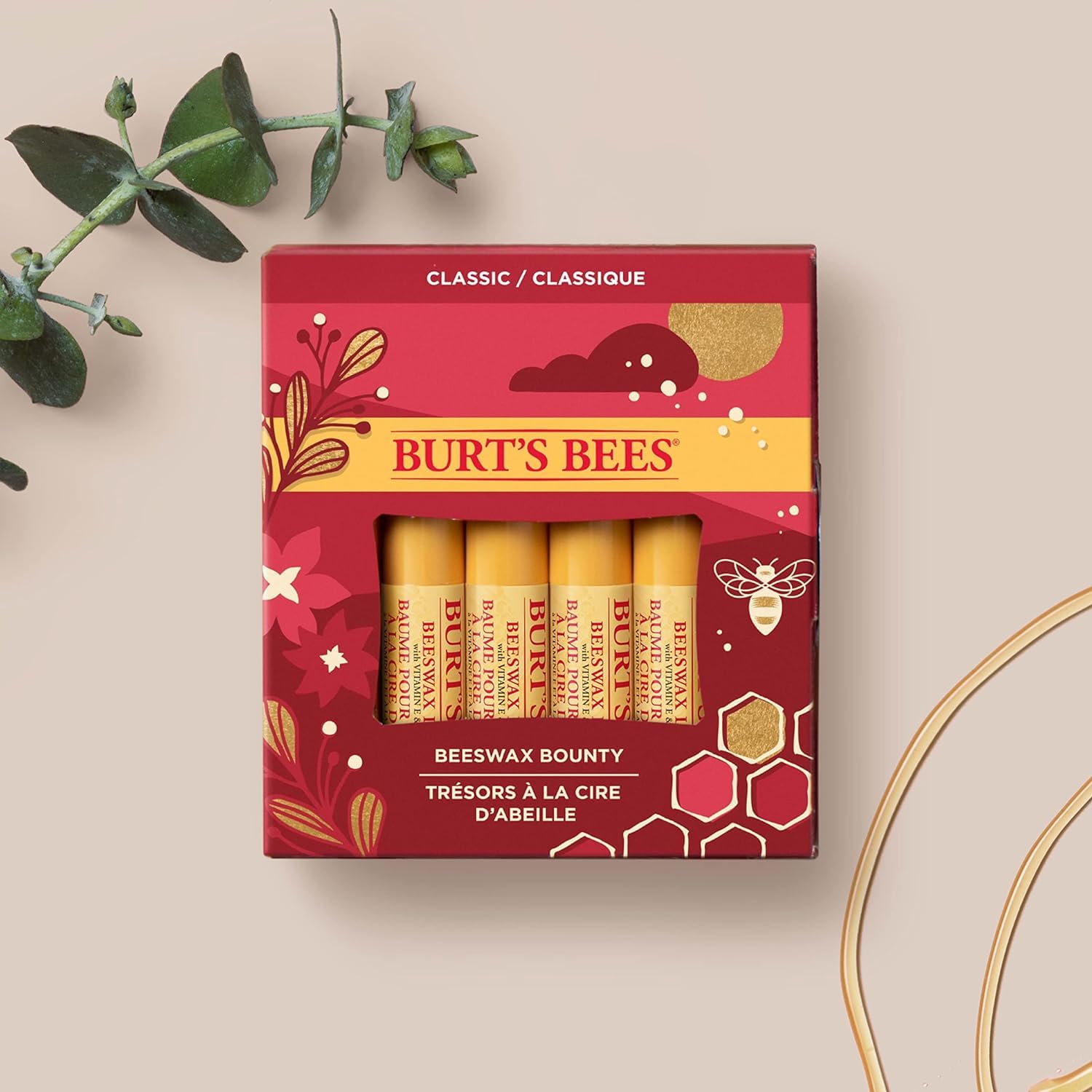 Foto 4 pulgar | Set De Regalo Bálsamo Labial Hidratante Burt's Bees Bees Con Cera De Abejas X4 - Venta Internacional.