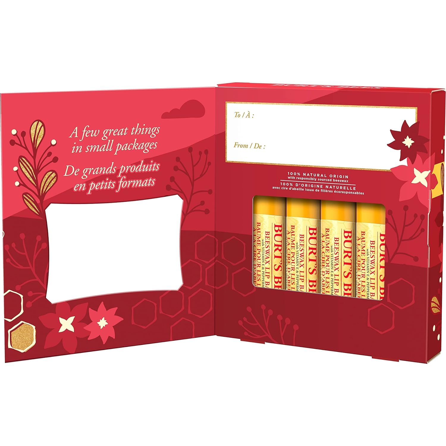 Foto 6 | Set De Regalo Bálsamo Labial Hidratante Burt's Bees Bees Con Cera De Abejas X4 - Venta Internacional.