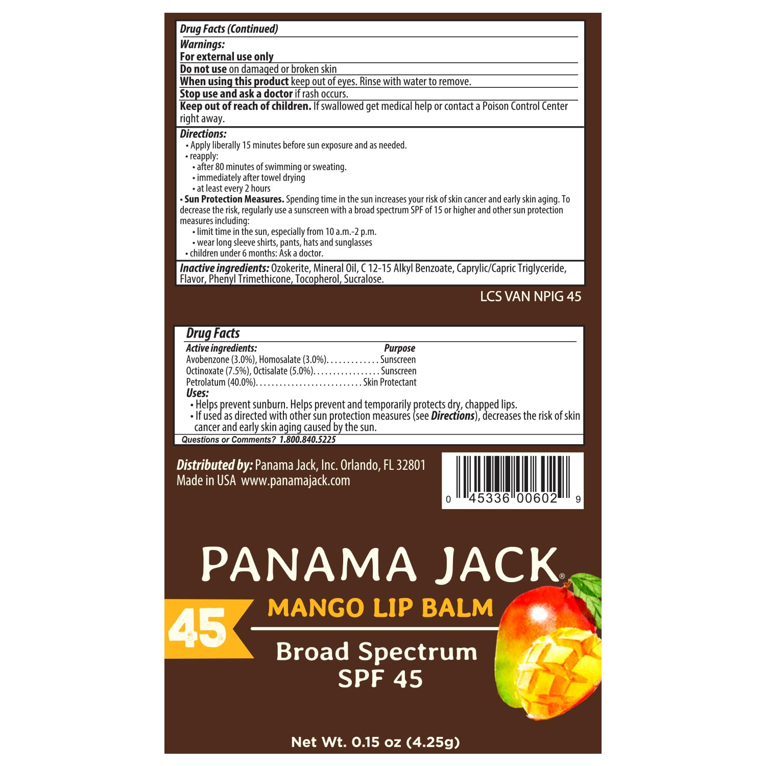 Foto 6 pulgar | Bálsamo Labial Con Protección Solar Panama Jack Spf 45 De Amplio Espectro Uva-uvb - Venta Internacional.