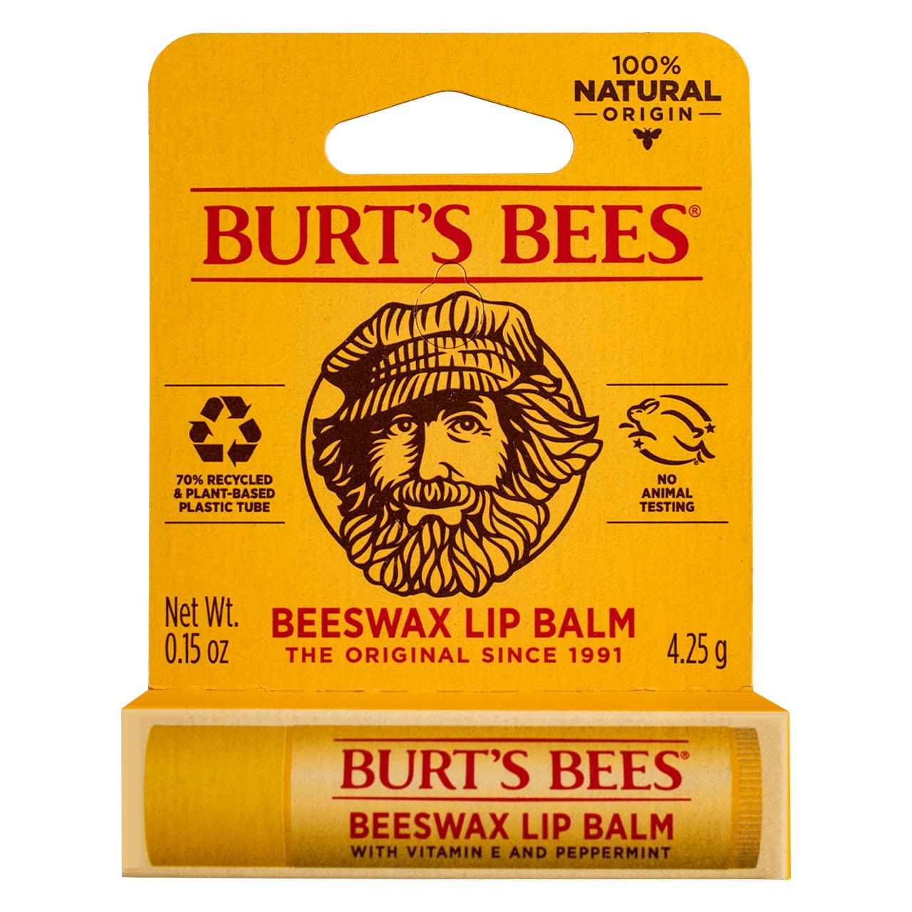 Bálsamo Labial Burt's Bees De Cera De Abejas Con Vitamina E Y Menta, 4,25 Ml - Venta Internacional. $901