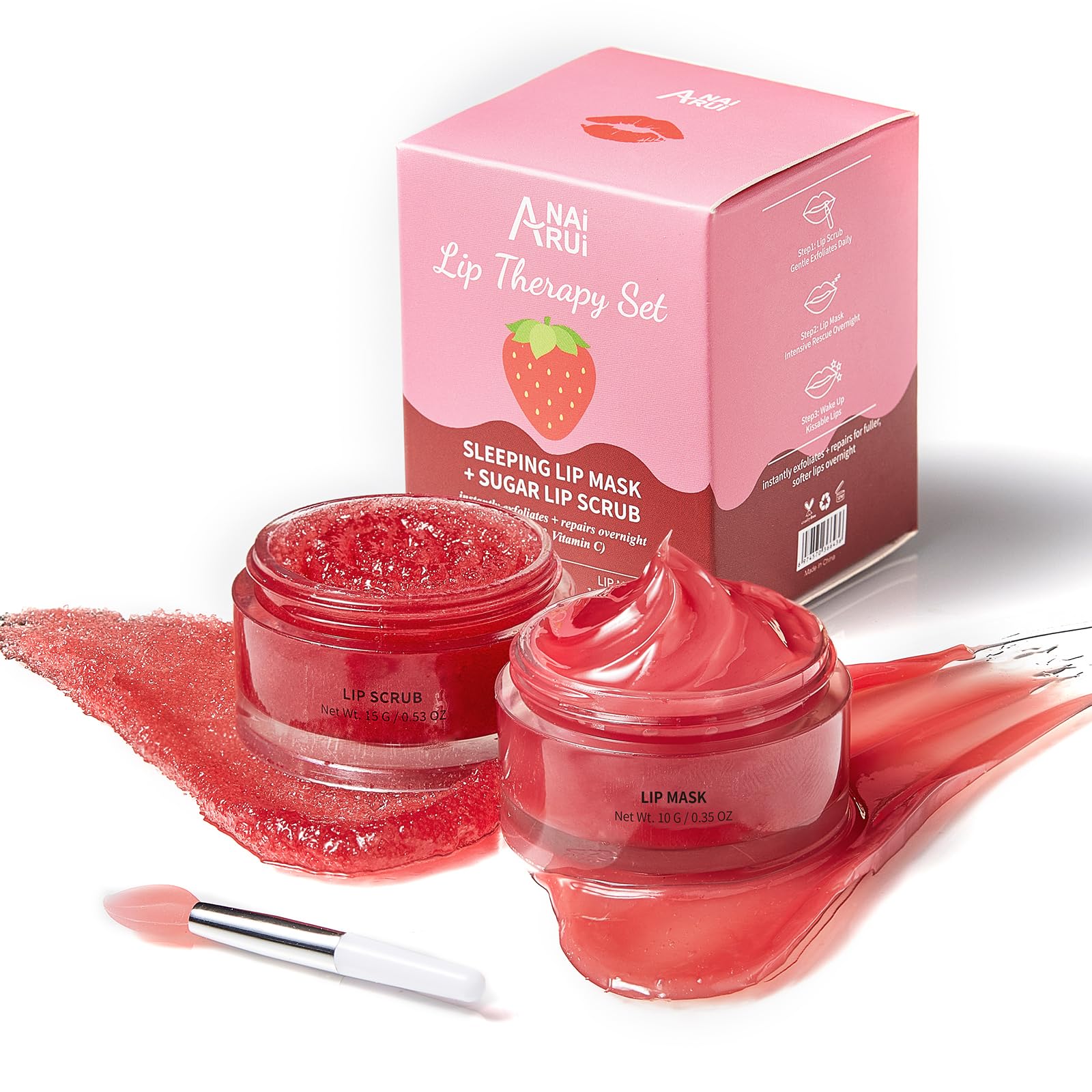 Foto 1 | Set De Bálsamo E Hidratante Para Labios Anai Rui Exfoliante Y Mascarilla Labial - Venta Internacional.