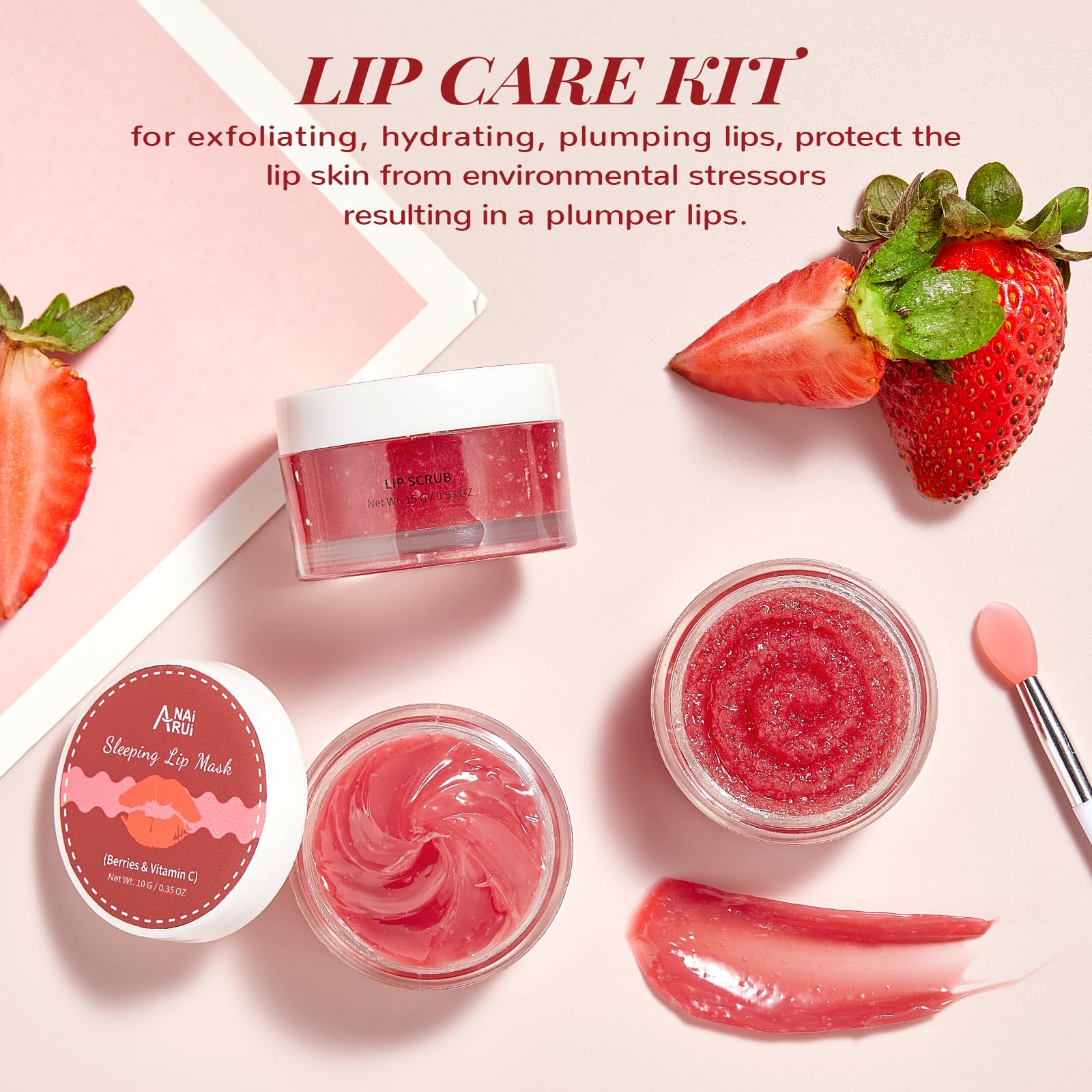 Foto 8 pulgar | Set De Bálsamo E Hidratante Para Labios Anai Rui Exfoliante Y Mascarilla Labial - Venta Internacional.