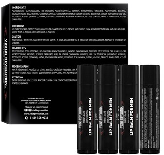 Foto 7 | Bálsamo Labial Viking Revolution, Humectante Totalmente Natural, Paquete De 4 - Venta Internacional.