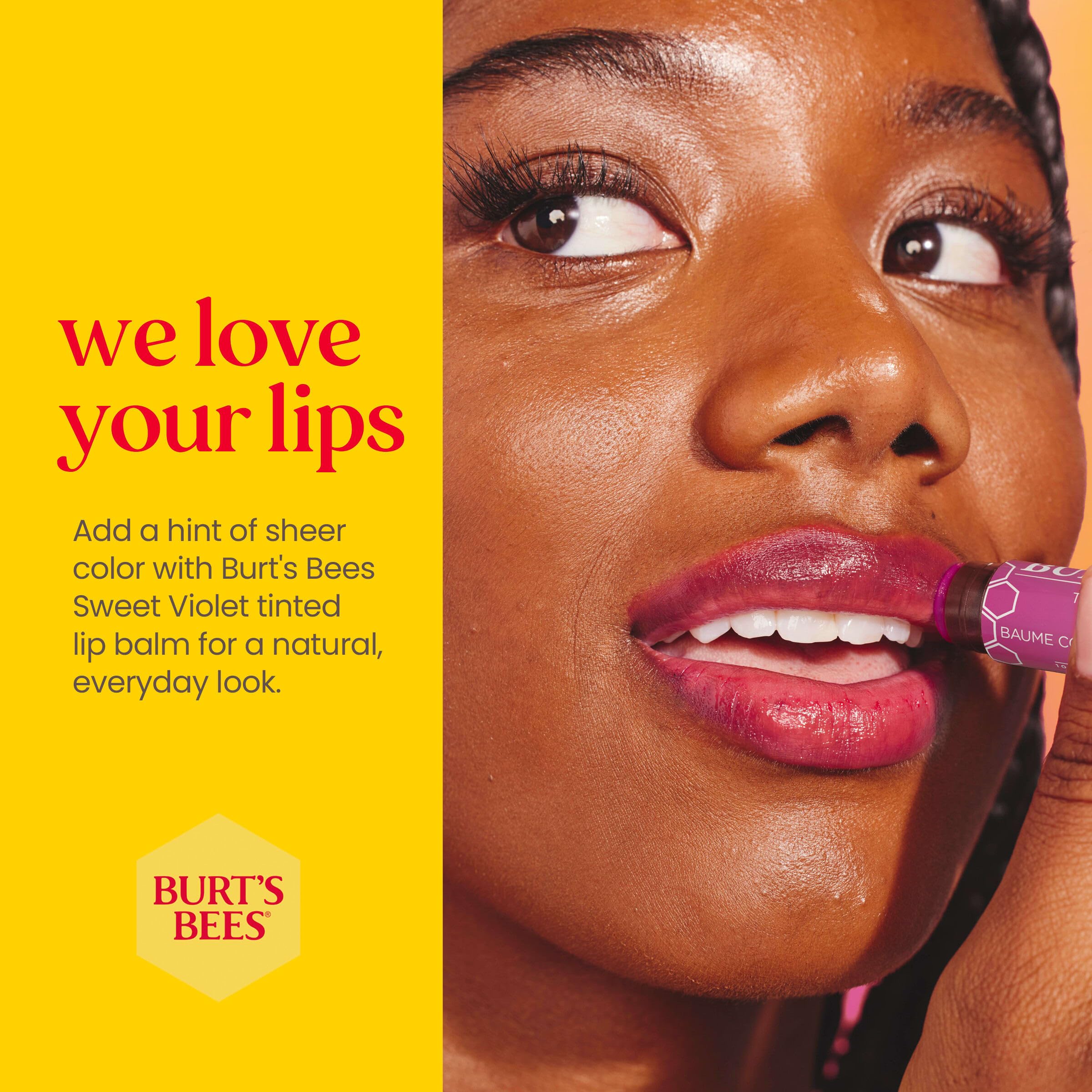 Foto 5 | Bálsamo Para Labios Burt's Bees Sweet Violet Con Manteca De Karité, Paquete De 2 - Venta Internacional.