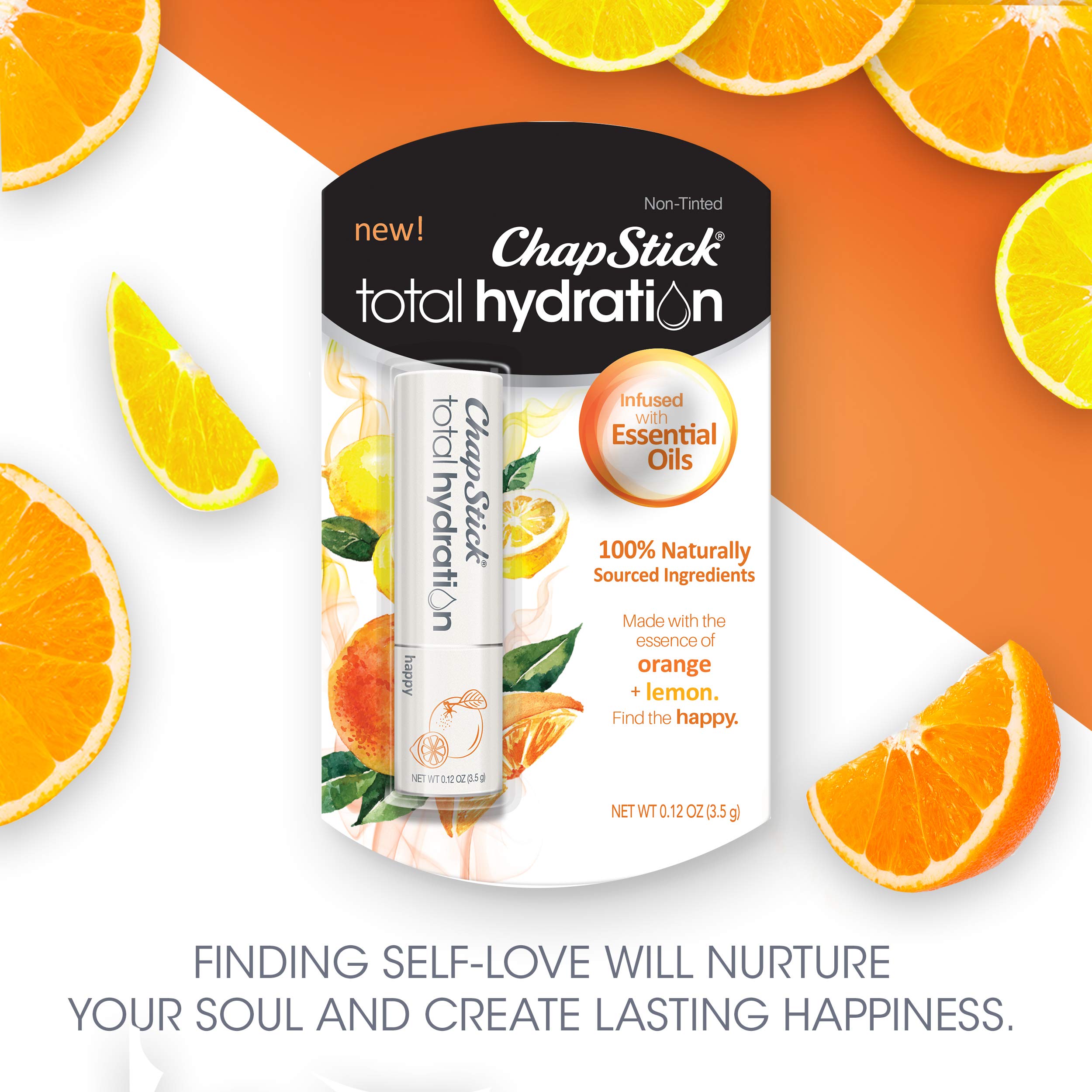 Foto 3 pulgar | Bálsamo Labial Chapstick Total Hydration Con Aceites Esenciales Happy Orange Y Lemon, 3,5 Ml - Venta Internacional.