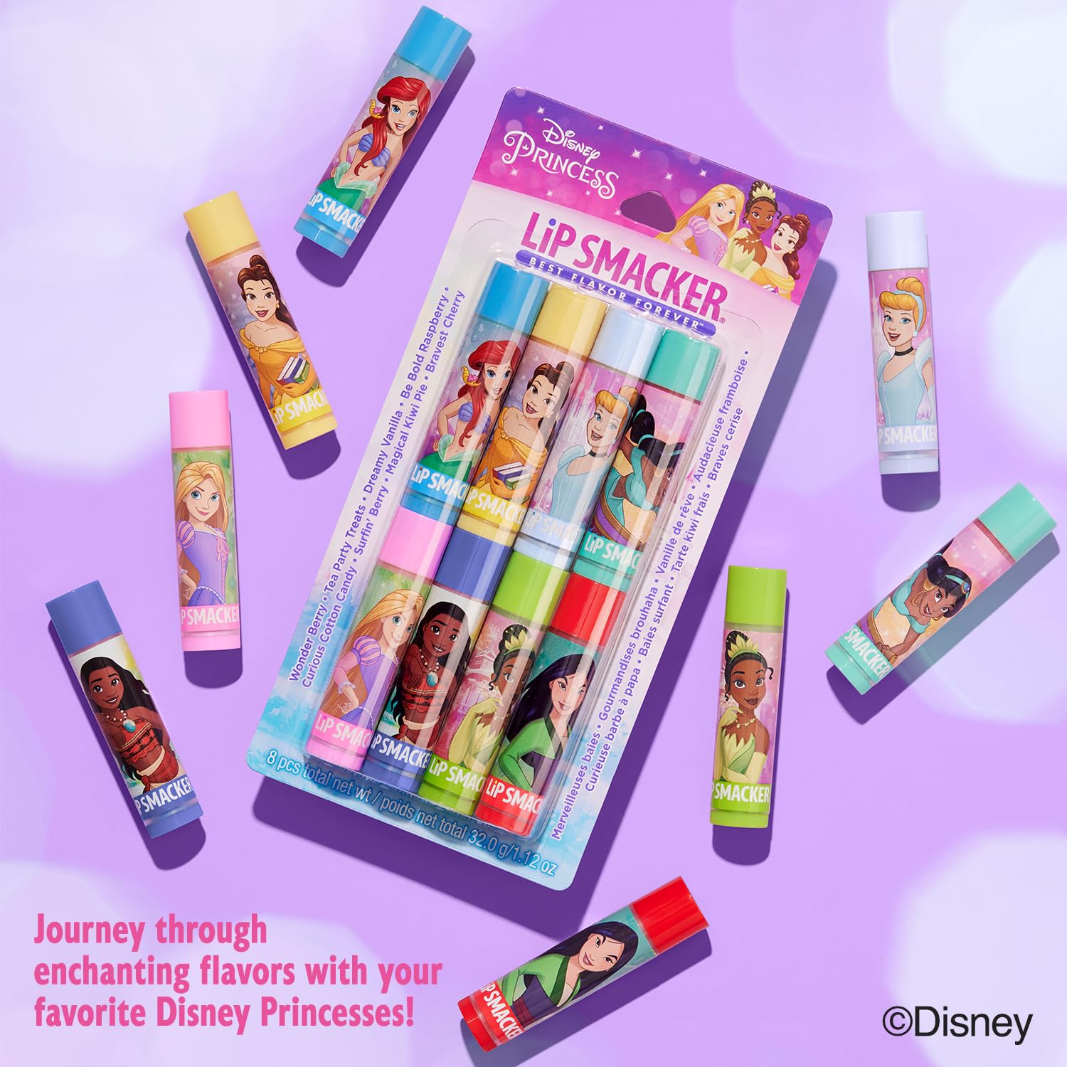 Foto 4 pulgar | Bálsamo Labial Lip Smacker Disney Princess Party Pack 8 Para Niños - Venta Internacional.