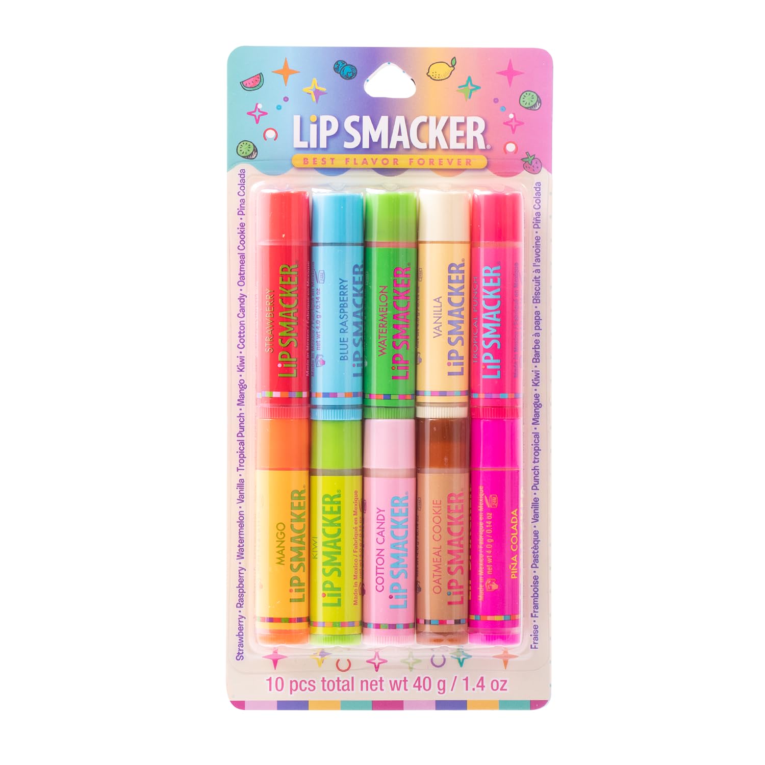 Foto 2 pulgar | Bálsamo Labial Lip Smacker Original & Best Party Pack De 10 Sabores - Venta Internacional.