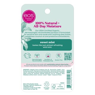 Foto 7 | Bálsamo Labial Eos 100% Natural Y Orgánico Con Menta Dulce, 4 Ml, Paquete De 2 - Venta Internacional.