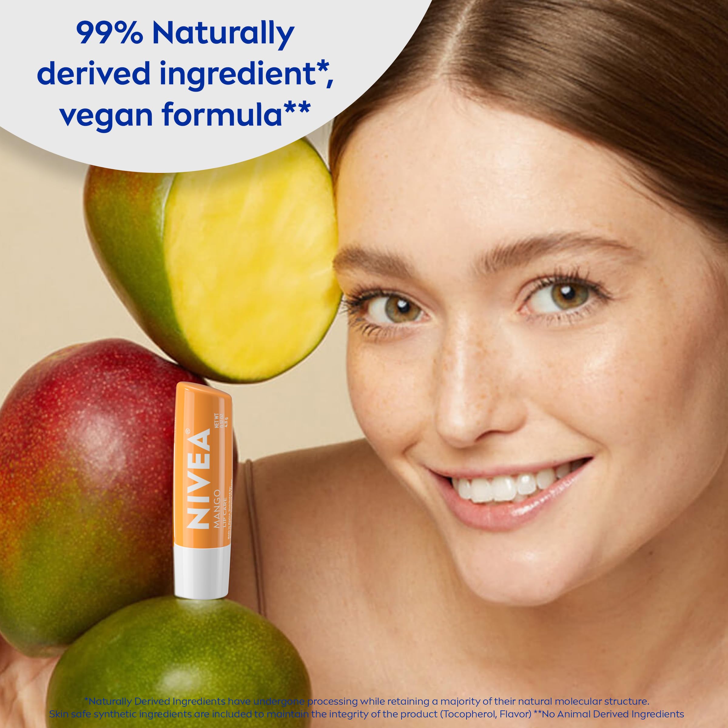 Foto 4 pulgar | Bálsamo Labial Nivea Mango Lip Care, 5 Ml, Paquete De 4, Vegano Con Manteca De Karité - Venta Internacional.