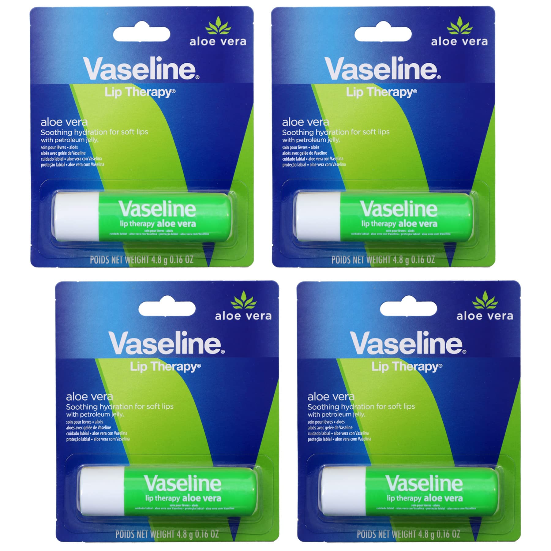 Foto 2 pulgar | Bálsamo Labial Vaseline Lip Therapy Care Aloe Fresh, Paquete De 4 Ml - Venta Internacional.