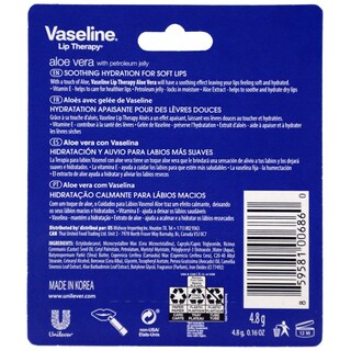Foto 5 | Bálsamo Labial Vaseline Lip Therapy Care Aloe Fresh, Paquete De 4 Ml - Venta Internacional.