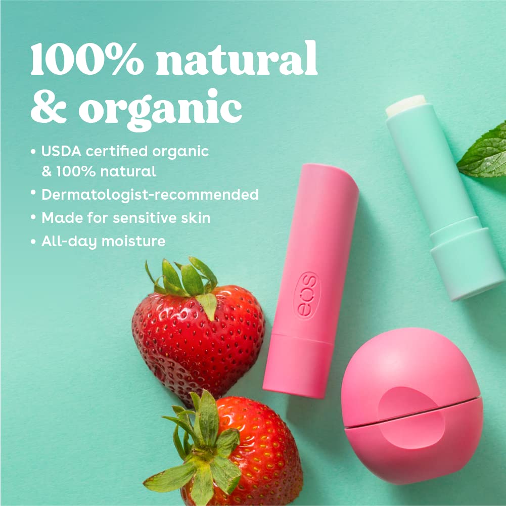 Foto 4 pulgar | Bálsamo Labial Eos, Sorbete De Fresa 100% Natural Y Orgánico, 7 Ml - Venta Internacional.