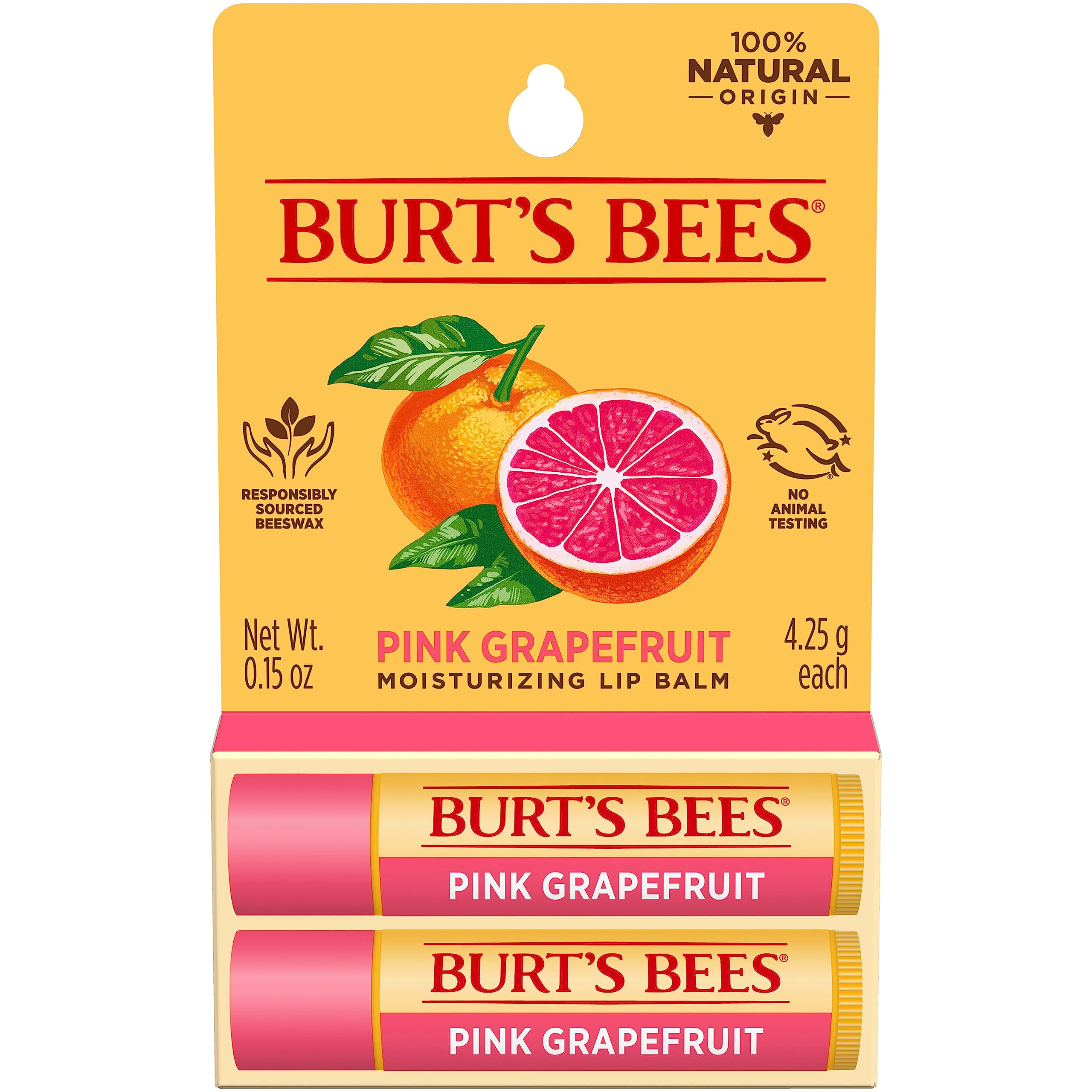 Foto 2 pulgar | Bálsamo Labial Burt's Bees, Pomelo Rosa, Hidratante, 4,25 Ml (paquete De 2) - Venta Internacional.