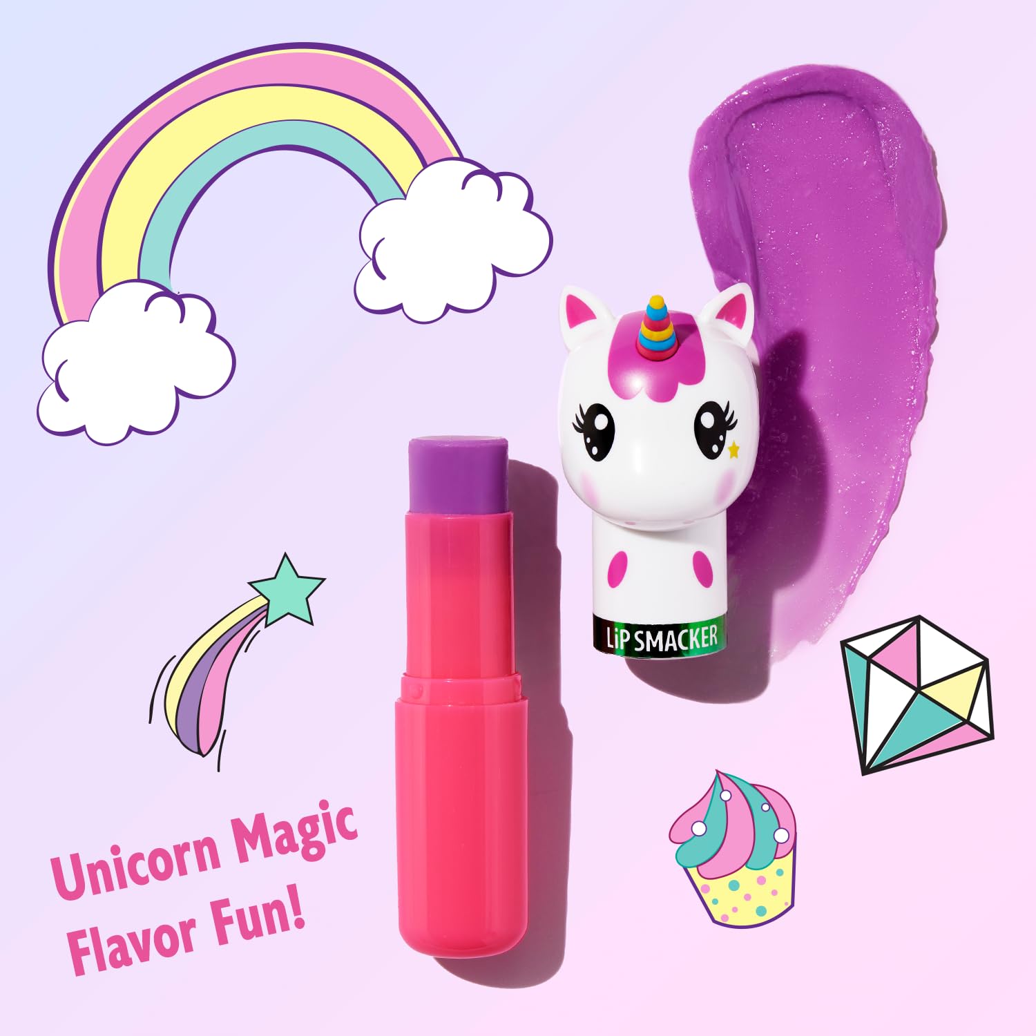 Foto 3 pulgar | Bálsamo Labial Lip Smacker Lippy Pals Con Sabor A Unicornio Vegano - Venta Internacional.