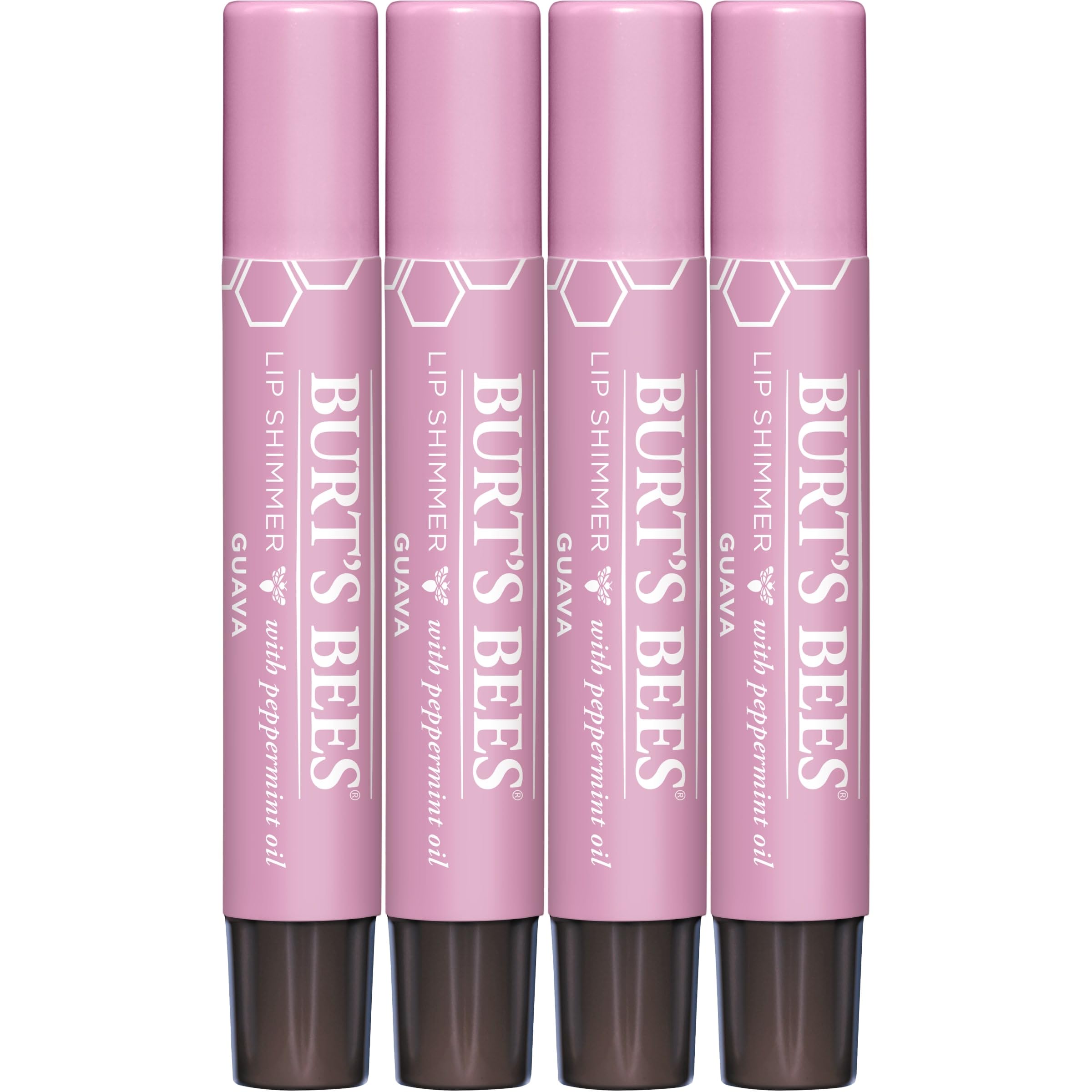 Foto 1 | Set De Tinte Labial Burt's Bees Shimmer Guava Hidratante, Paquete De 4 - Venta Internacional.