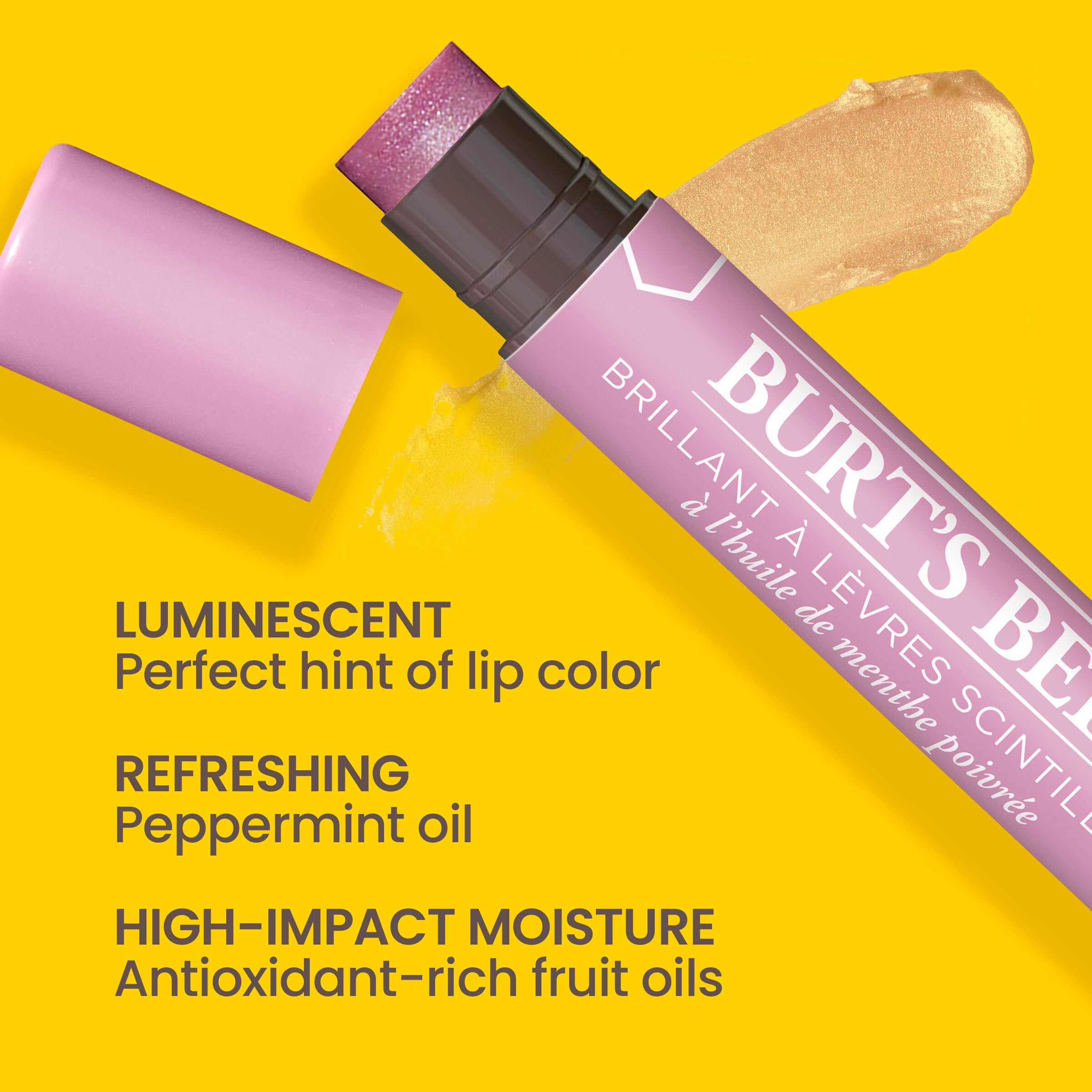 Foto 3 pulgar | Set De Tinte Labial Burt's Bees Shimmer Guava Hidratante, Paquete De 4 - Venta Internacional.