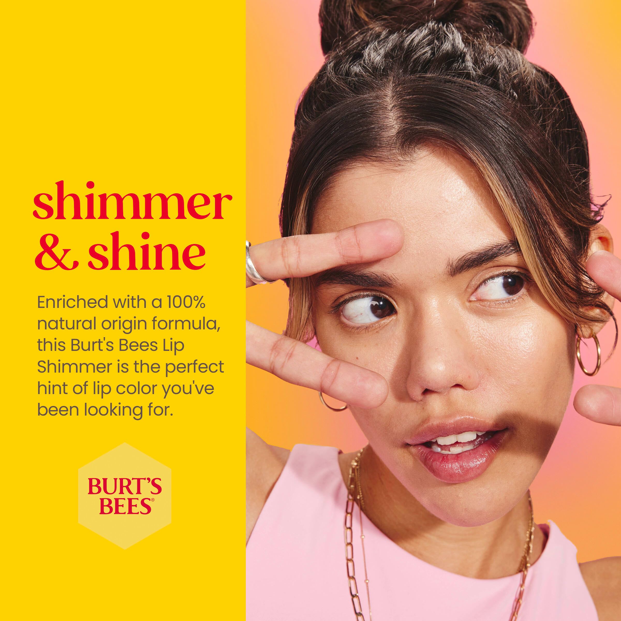 Foto 3 | Set De Tinte Labial Burt's Bees Shimmer Guava Hidratante, Paquete De 4 - Venta Internacional.