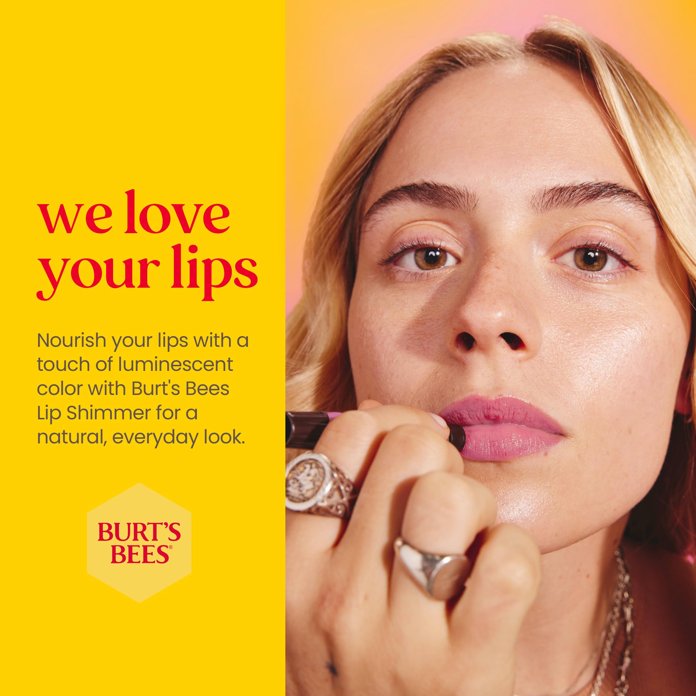 Foto 4 | Set De Tinte Labial Burt's Bees Shimmer Guava Hidratante, Paquete De 4 - Venta Internacional.
