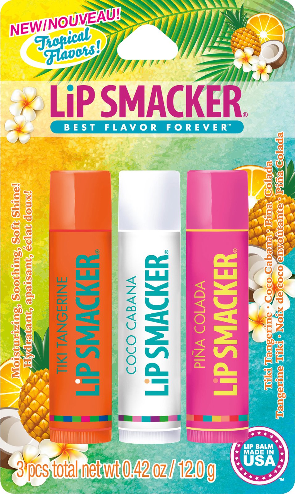 Foto 2 pulgar | Bálsamo Labial Lip Smacker Tropical Fever, Tiki Tangerine, Coco Cabana - Venta Internacional.