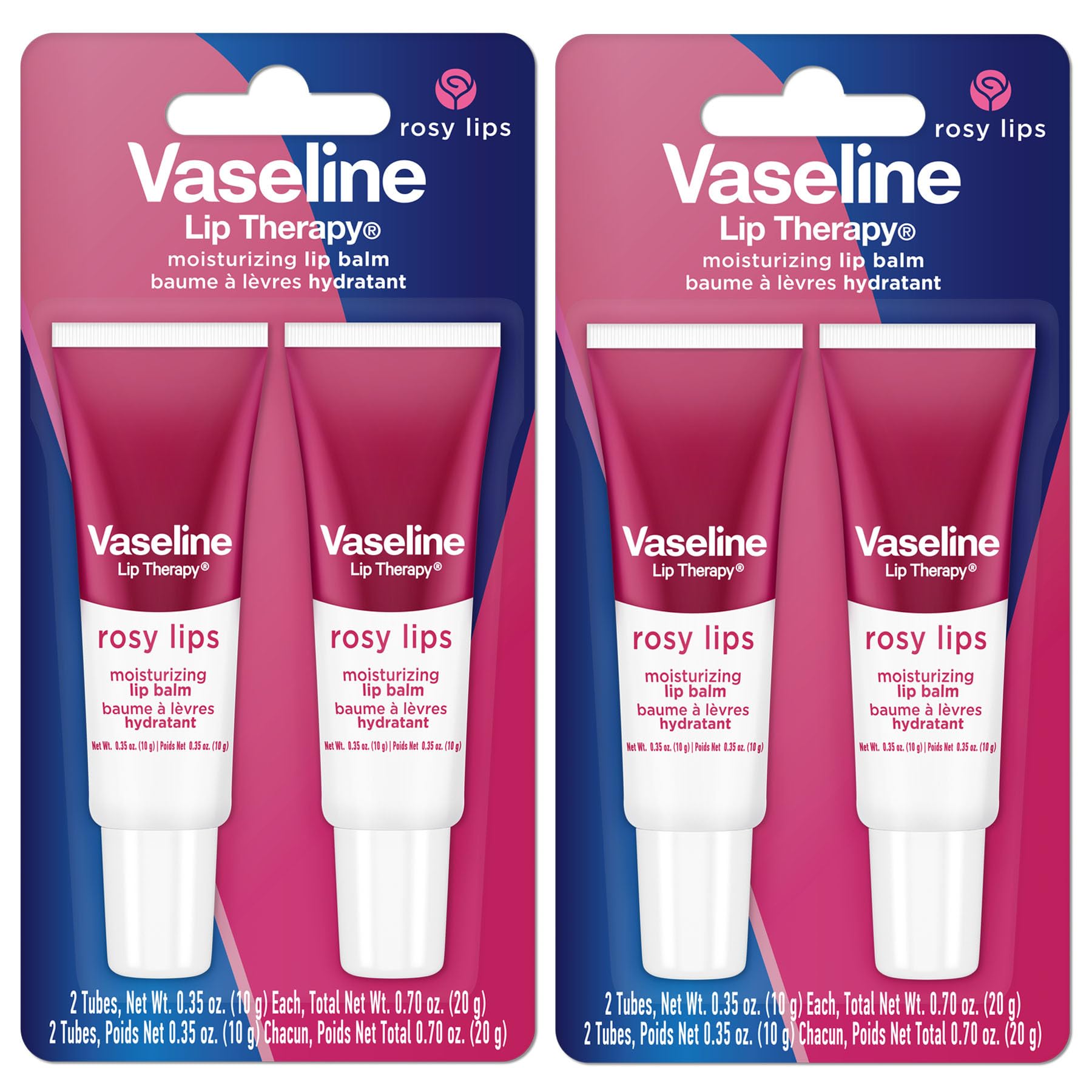 Foto 2 pulgar | Bálsamo Labial Vaseline Lip Therapy Rosy Lips Hidratante, Paquete Doble - Venta Internacional.