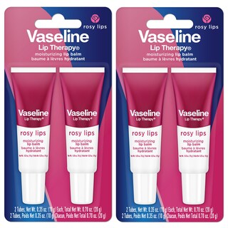Foto 1 | Bálsamo Labial Vaseline Lip Therapy Rosy Lips Hidratante, Paquete Doble - Venta Internacional.