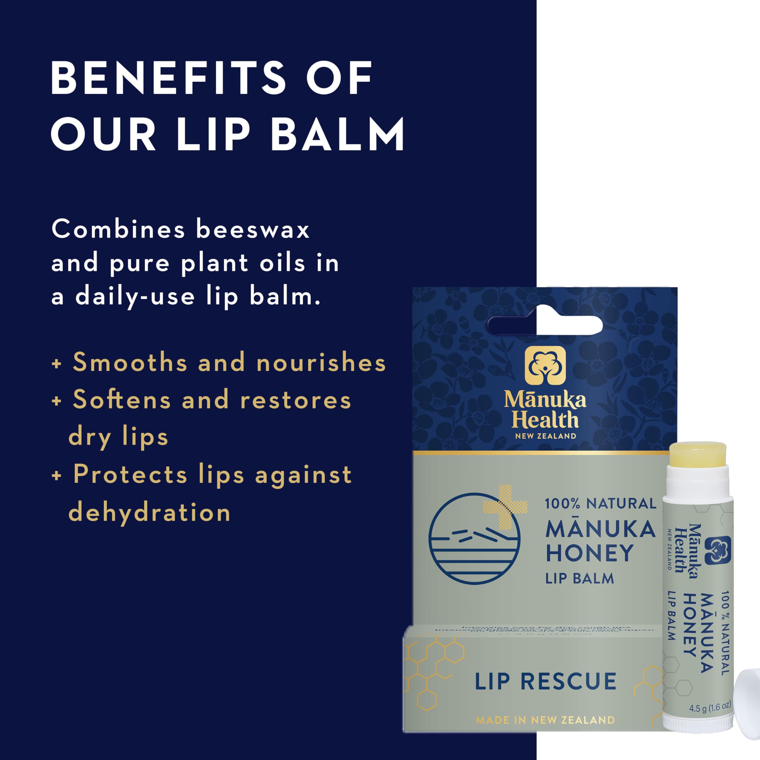 Foto 4 pulgar | Bálsamo Labial Manuka Health Lip Rescue 4,7 Ml Mgo 250+ Honey De Manuka - Venta Internacional.
