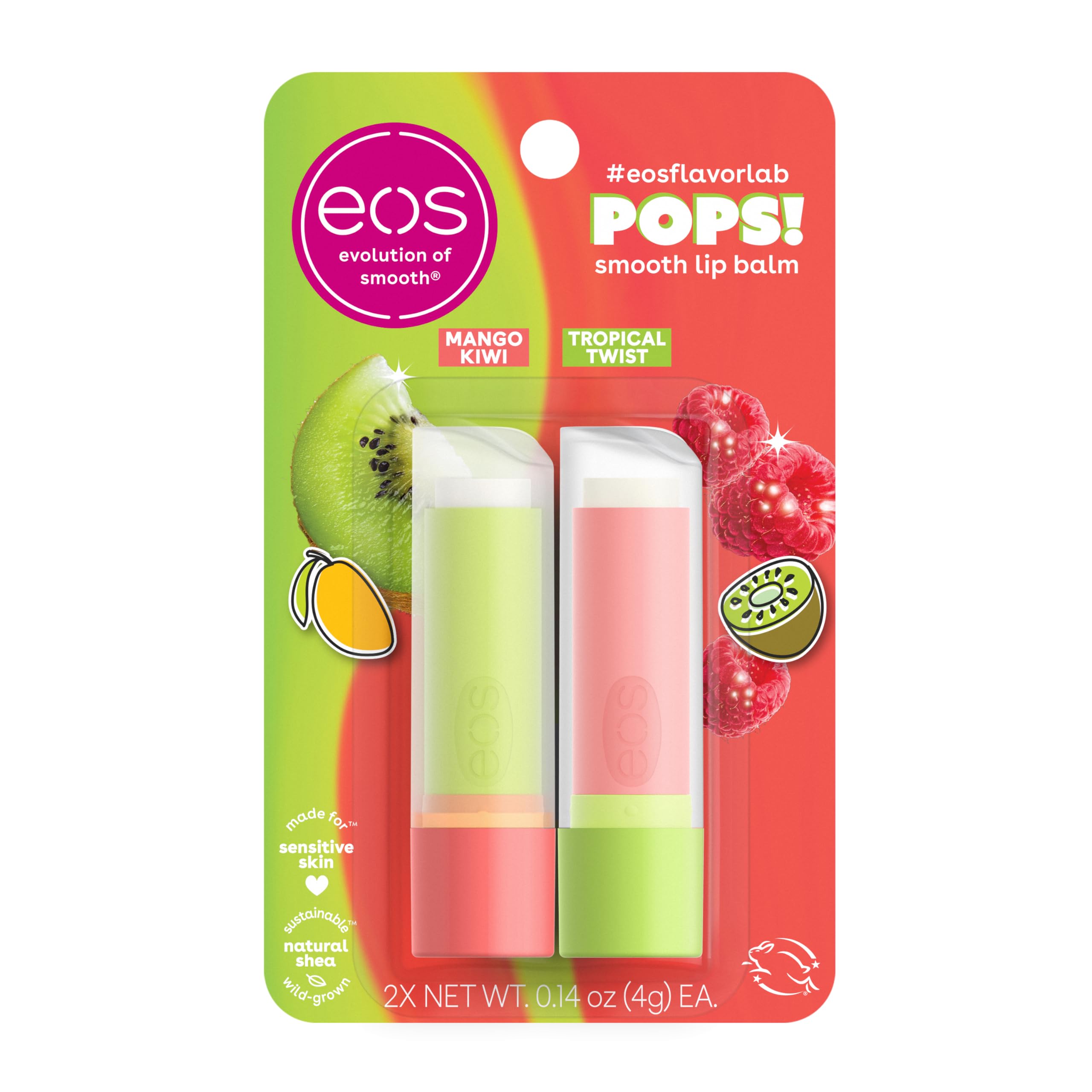 Foto 2 pulgar | Bálsamo Labial Leos Flavorlab Pops! Mango, Kiwi Y Tropical Twist, 4 Ml - Venta Internacional.
