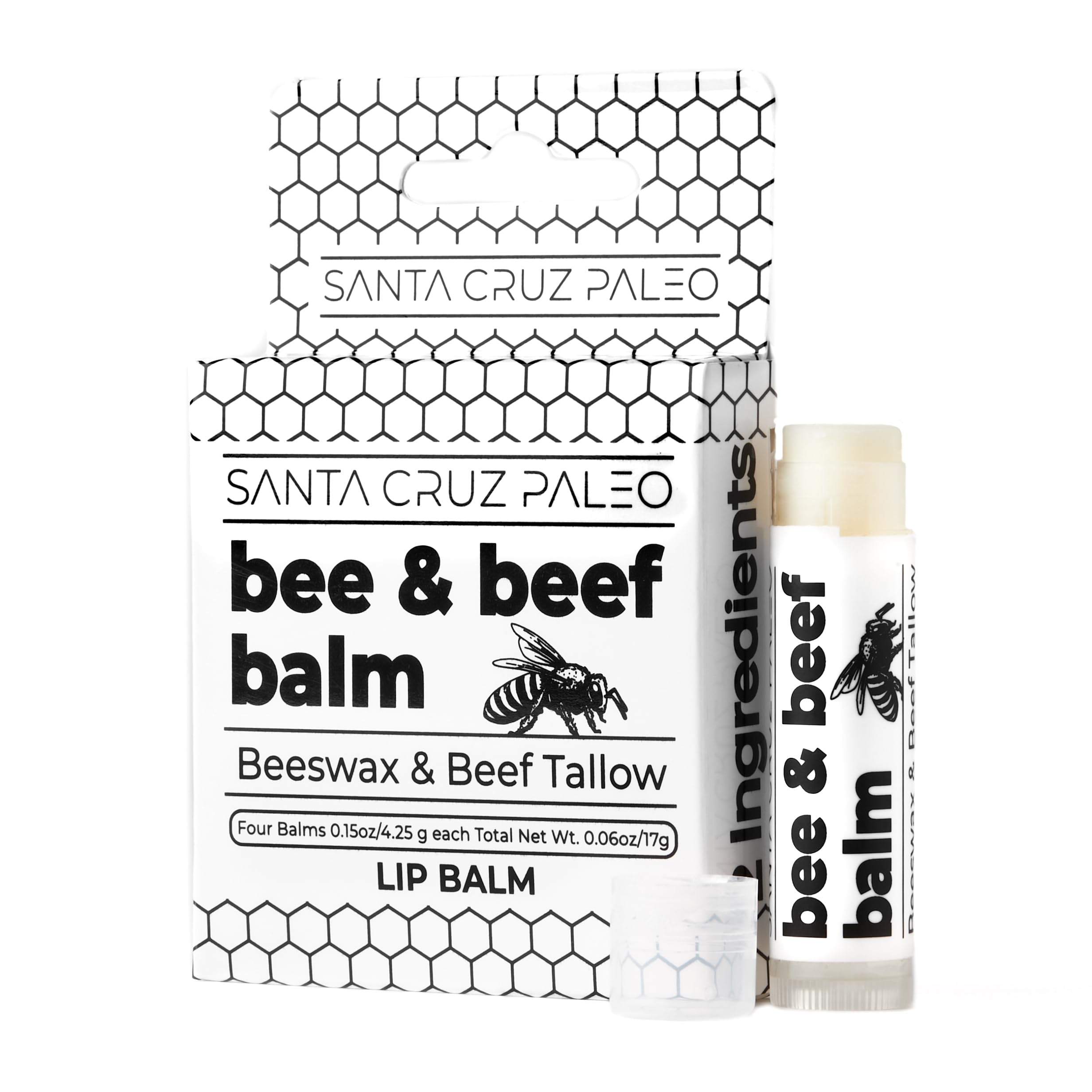 Foto 5 | Bálsamo Labial Santa Cruz Paleo, Sebo De Ternera, Cera De Abejas, Hidratante - Venta Internacional.