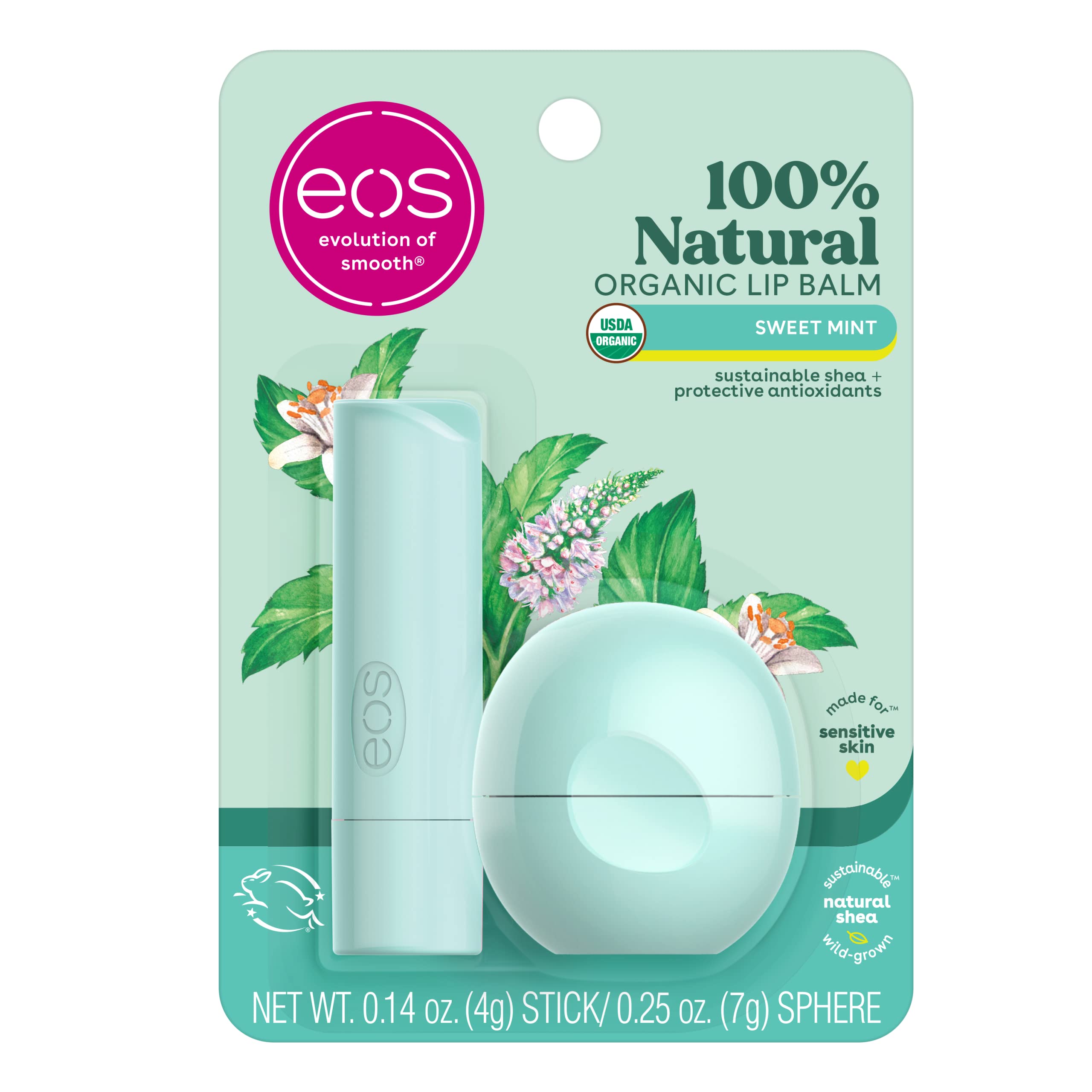 Foto 2 pulgar | Bálsamo Labial Eos 100% Natural Y Orgánico Con Menta Dulce, 11 Ml - Venta Internacional.