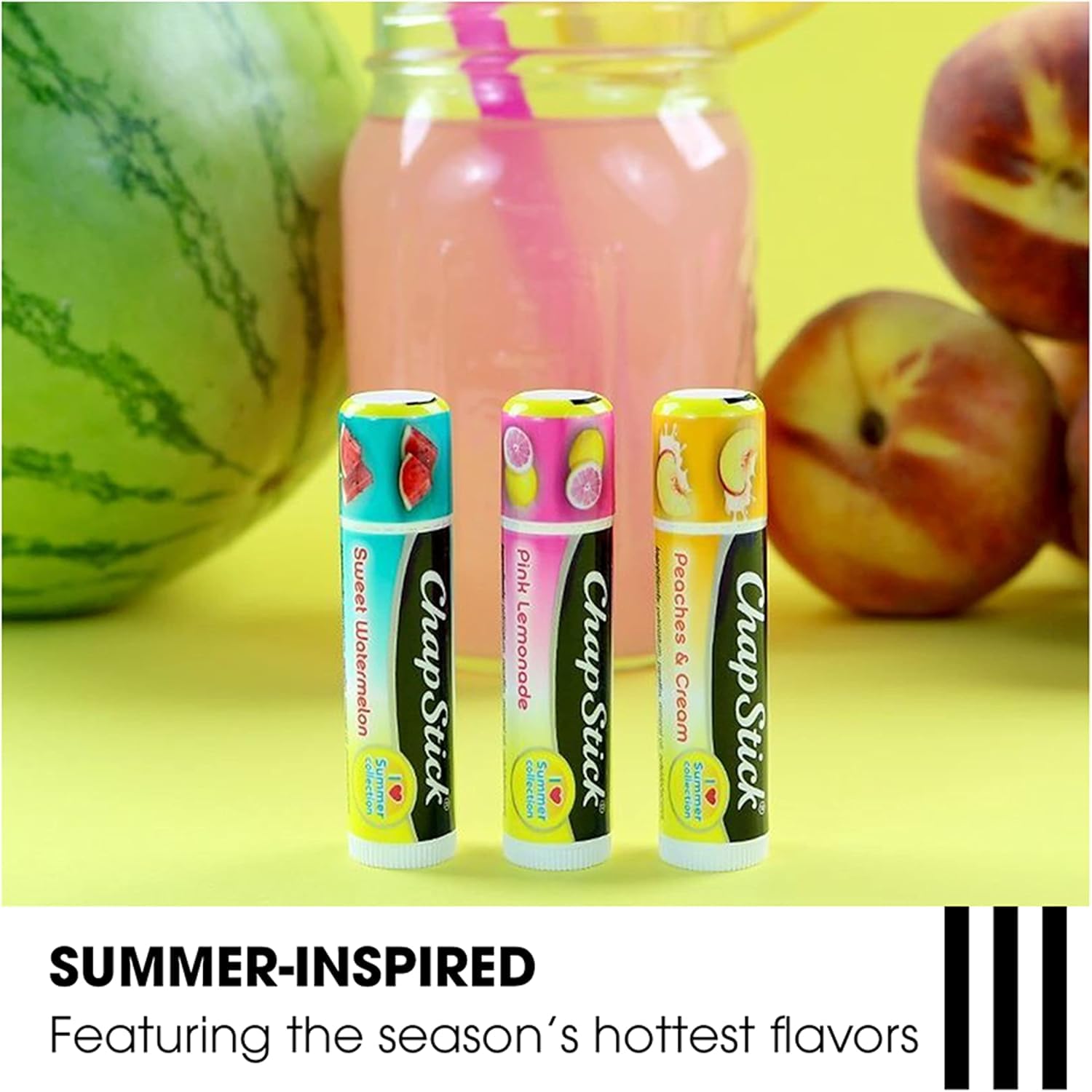 Foto 6 | Bálsamo Labial Chapstick I Love Summer, Paquete De 3 Unidades, Sandía Dulce, 4,25 Ml - Venta Internacional.