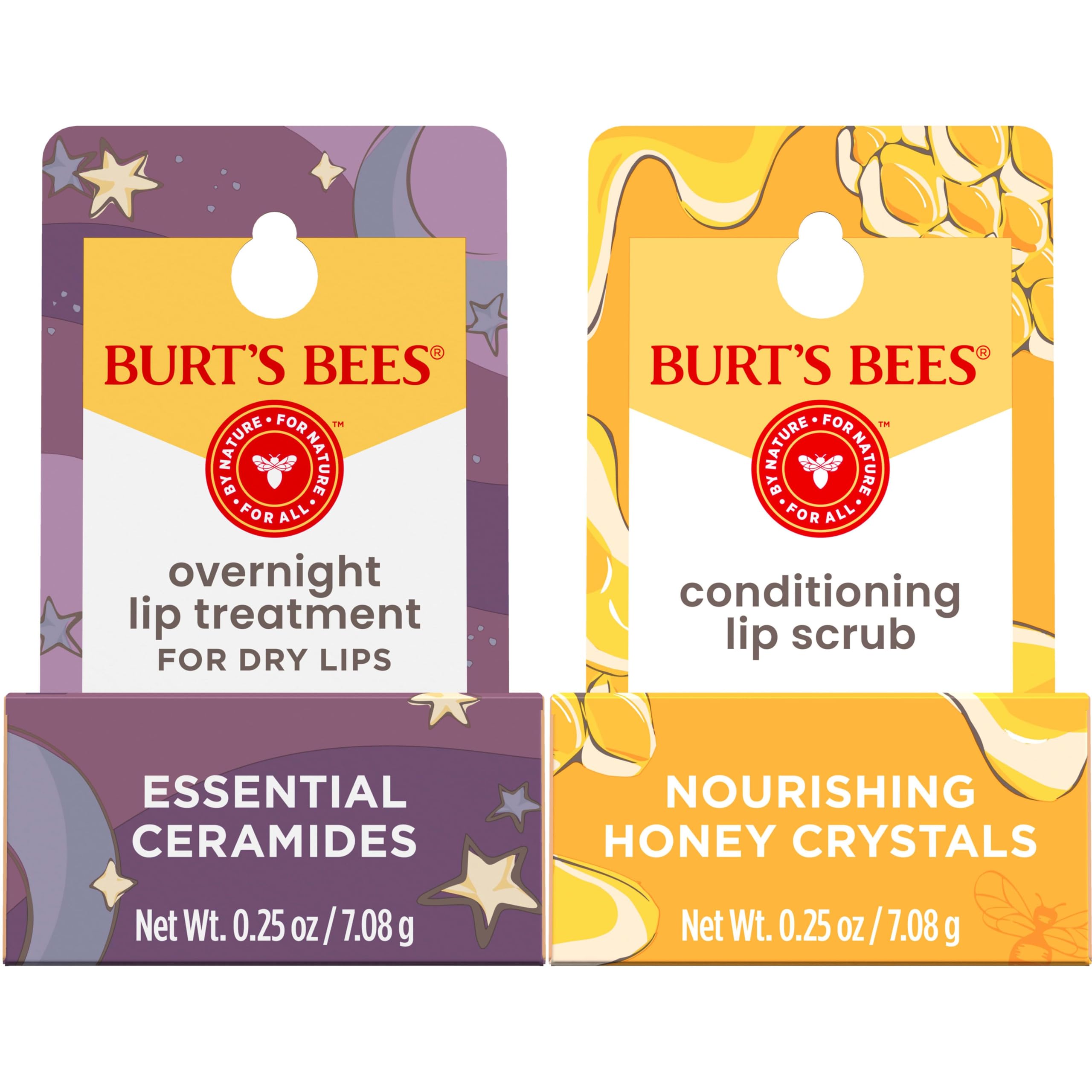 Foto 2 pulgar | Máscara Para Dormir Para Labios Burt's Bees Overnight Exfoliante, Paquete De 2 - Venta Internacional.