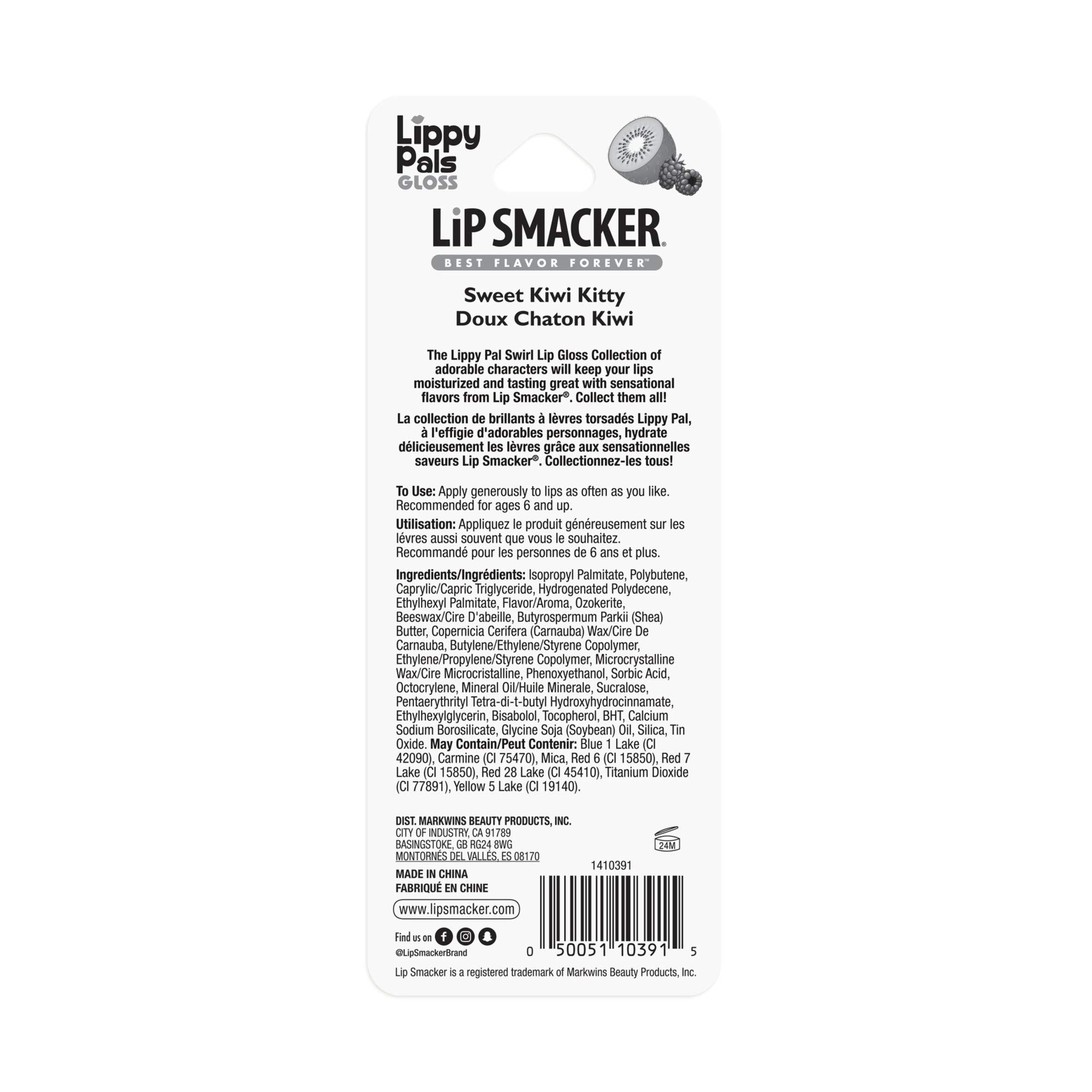 Foto 4 pulgar | Bálsamo Labial Lip Smacker Lippy Pals Kitty Kitten Sweet Kiwi - Venta Internacional.