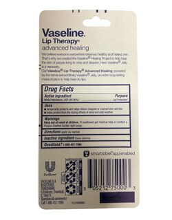 Foto 2 | Bálsamo Labial Vaseline Lip Therapy Advanced Healing, 7 Ml, Paquete De 3 - Venta Internacional.