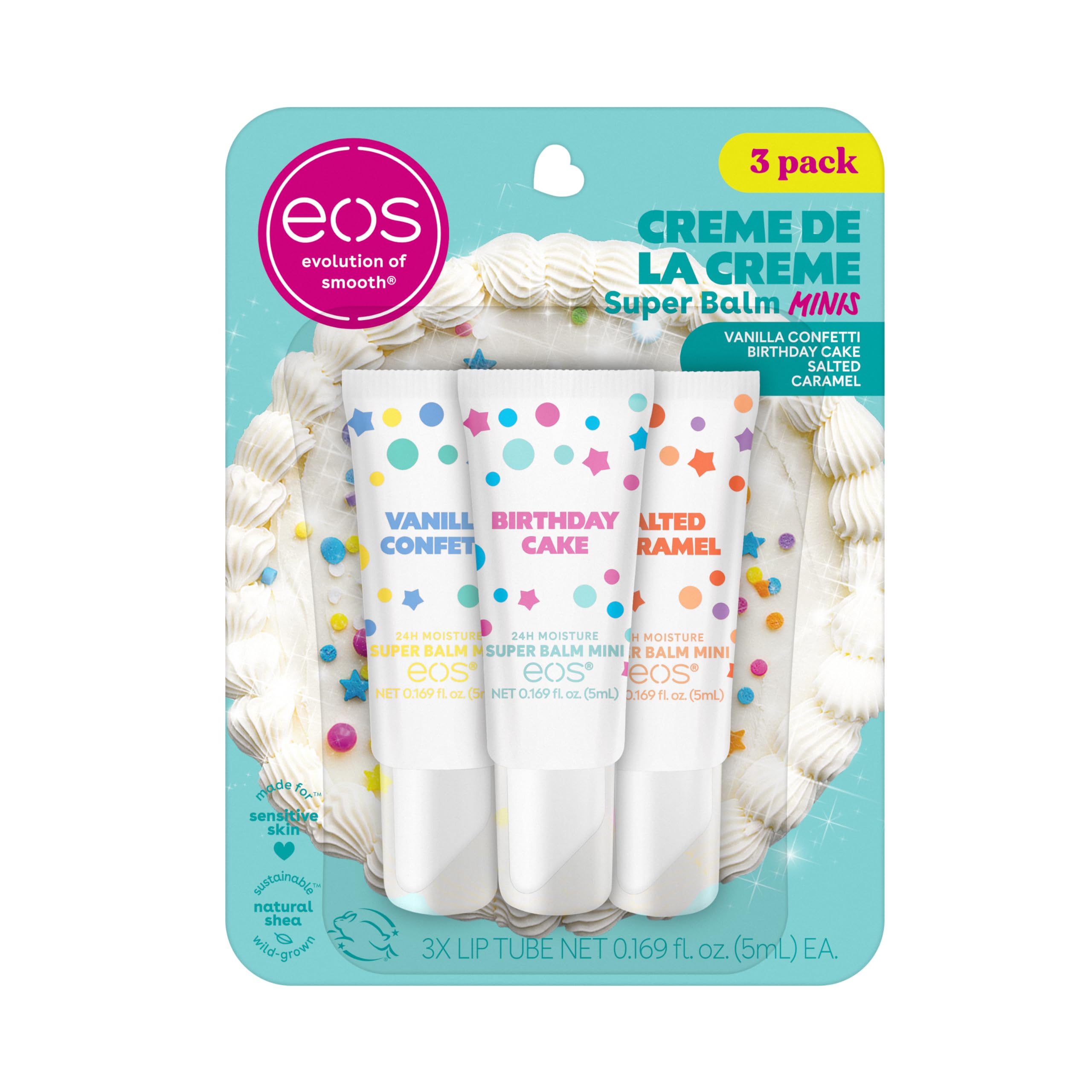 Foto 2 pulgar | Bálsamo Labial Eos 24h Moisture Super Balm Minis De 5 Ml, Paquete De 3 - Venta Internacional.