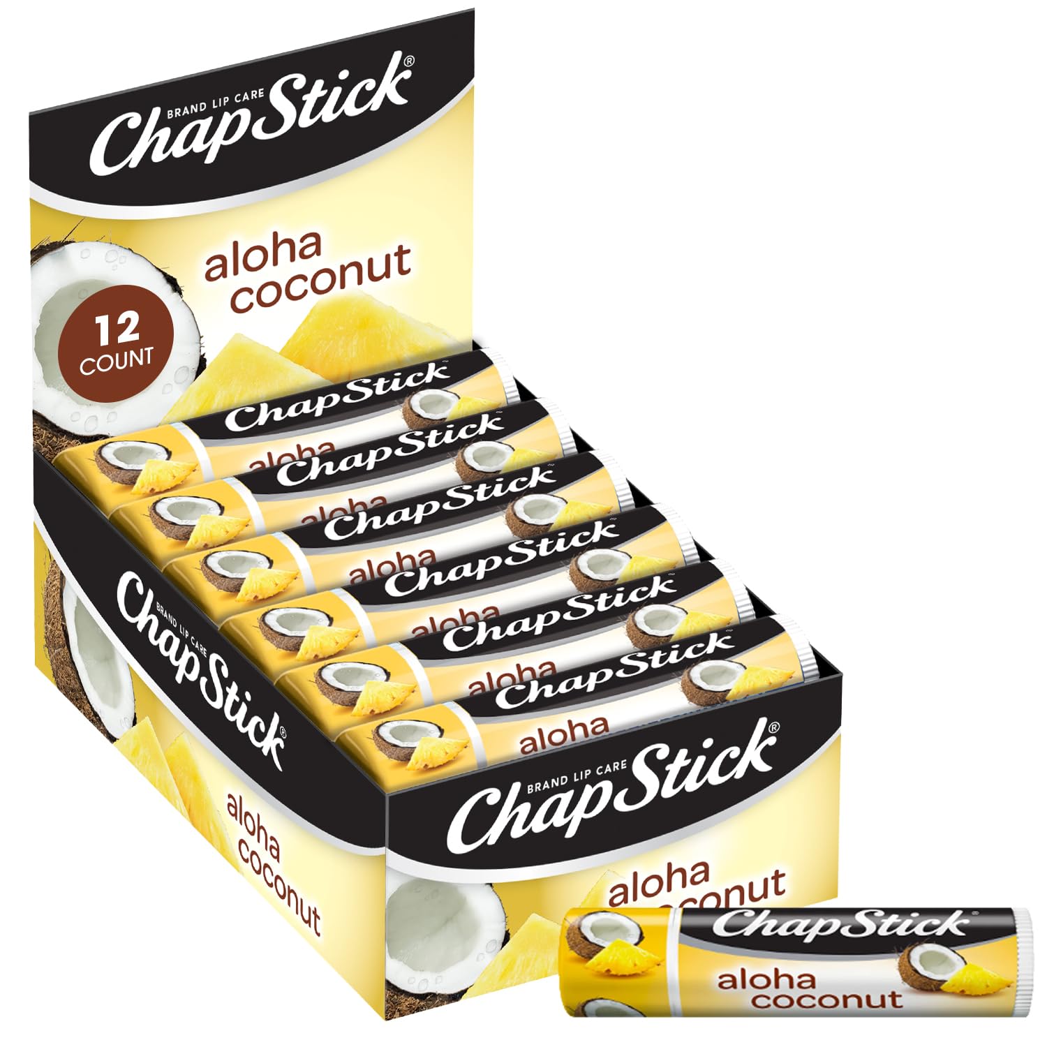 Foto 2 pulgar | Bálsamo Labial Chapstick Aloha Coconut Tropical Paradise X12 - Venta Internacional.