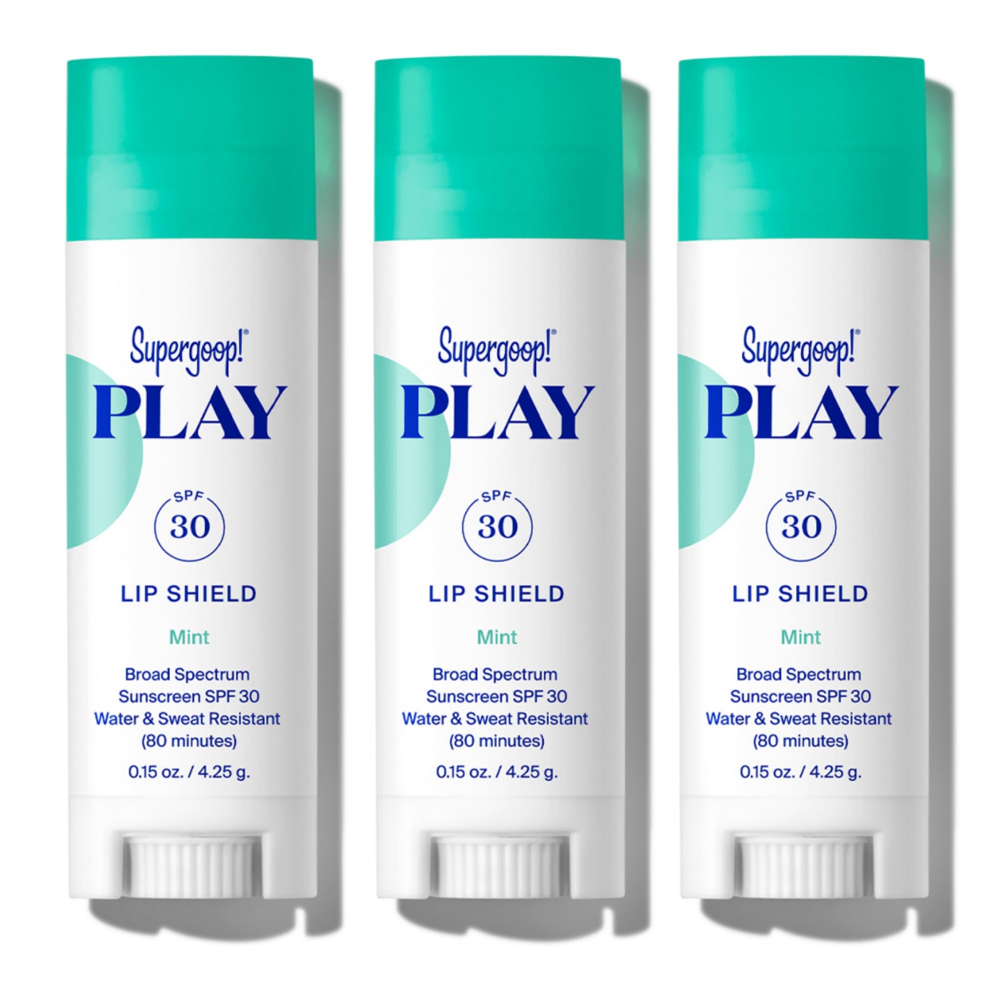 Foto 2 pulgar | Bálsamo Labial Supergoop! Protector Labial Play Spf 30 Con Color Menta, Paquete De 3 - Venta Internacional.